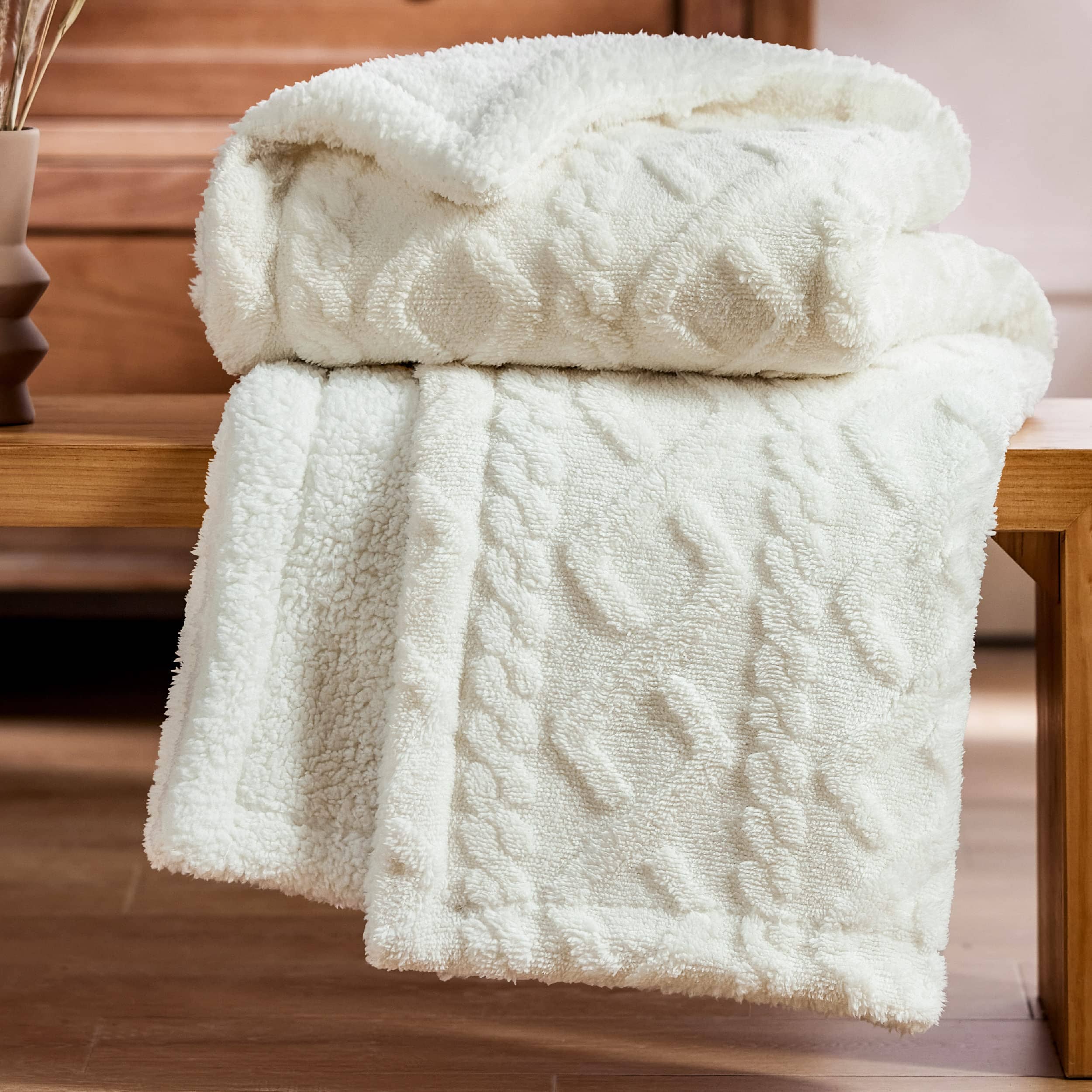 GentleSoft® Sherpa Throw Blanket For Couch