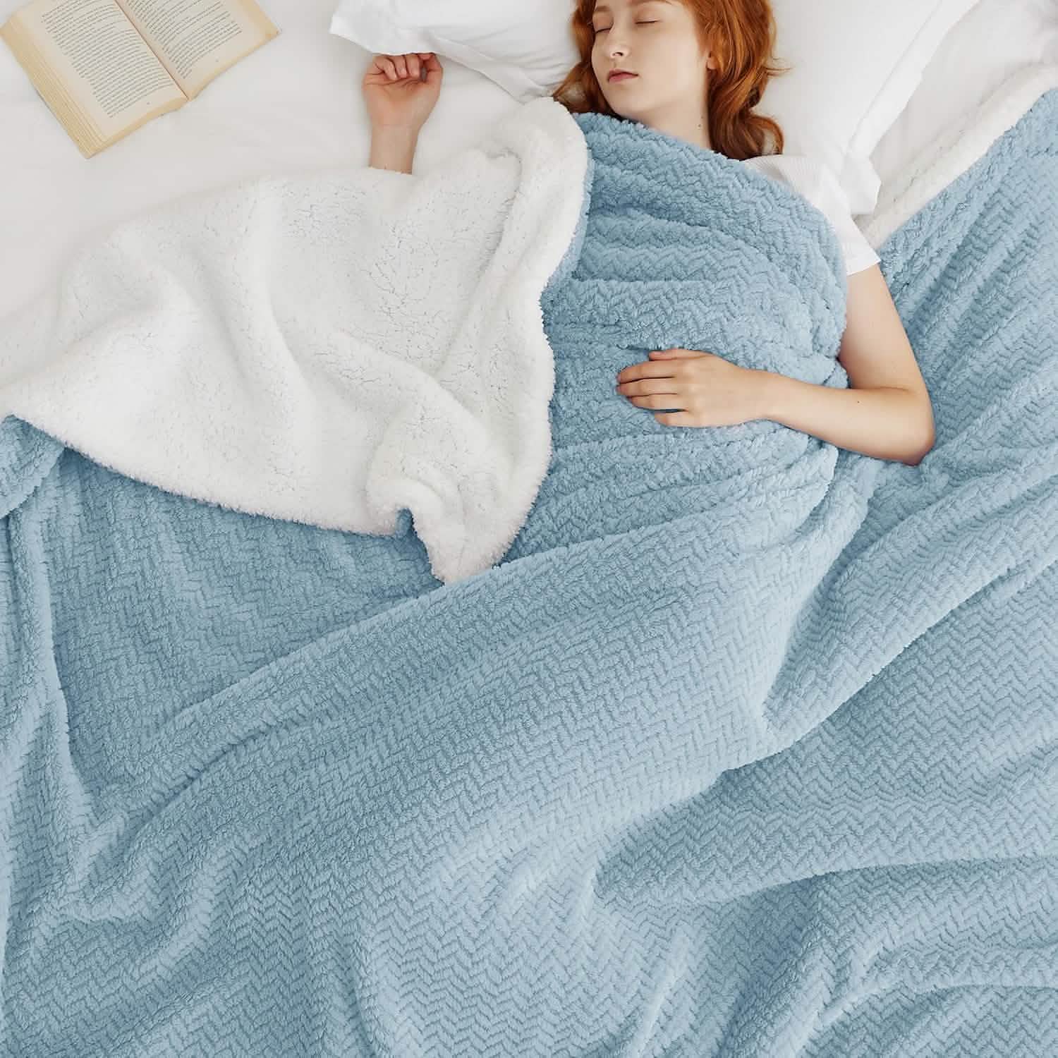 GentleSoft® Chevron Sherpa Fleece Blanket