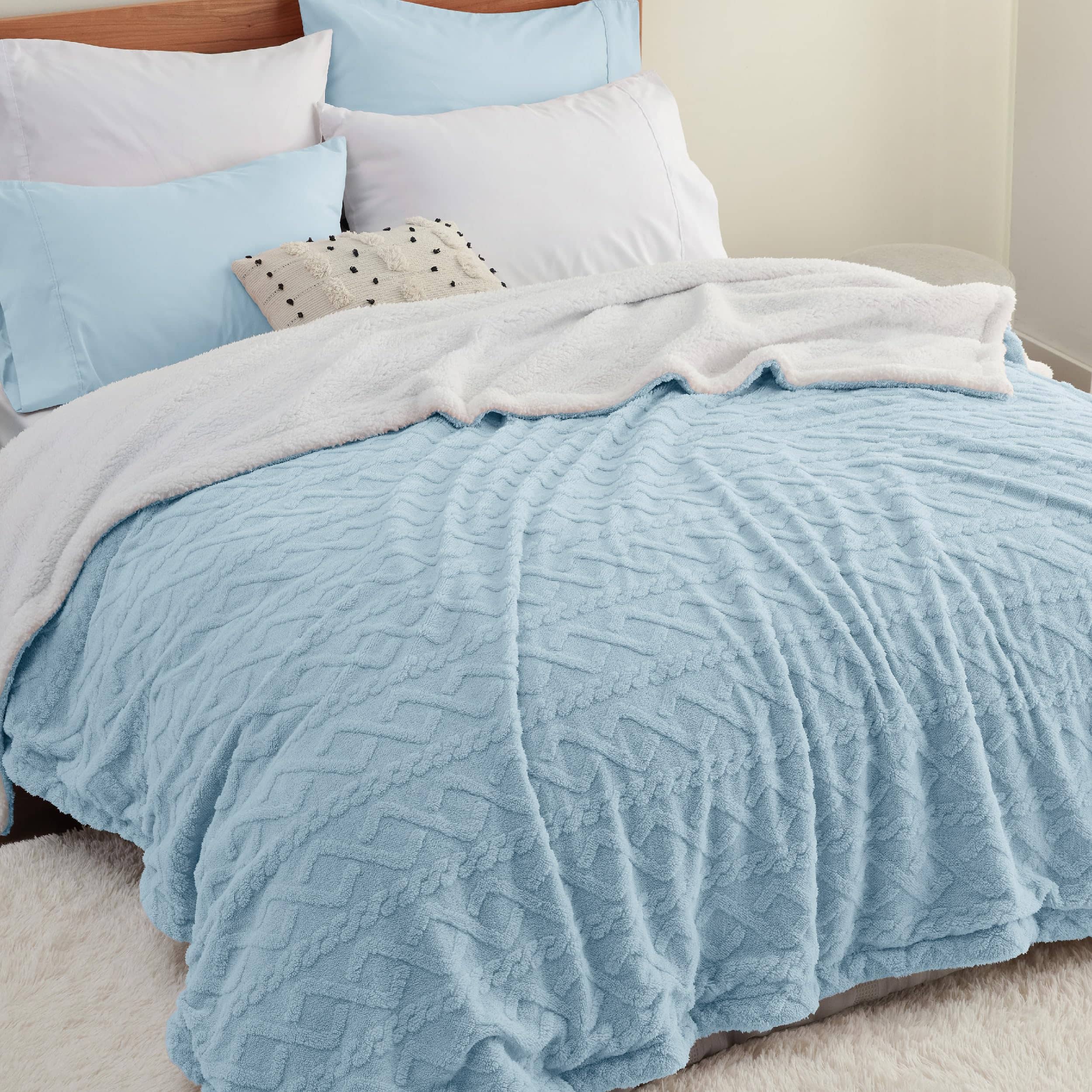 GentleSoft® Sherpa Throw Blanket For Couch