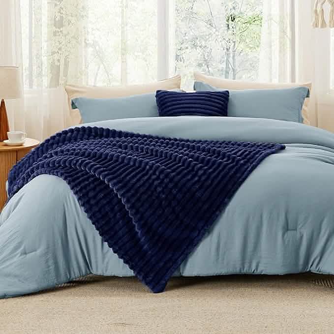 GentleSoft® Checkered Comforter Set Striped
