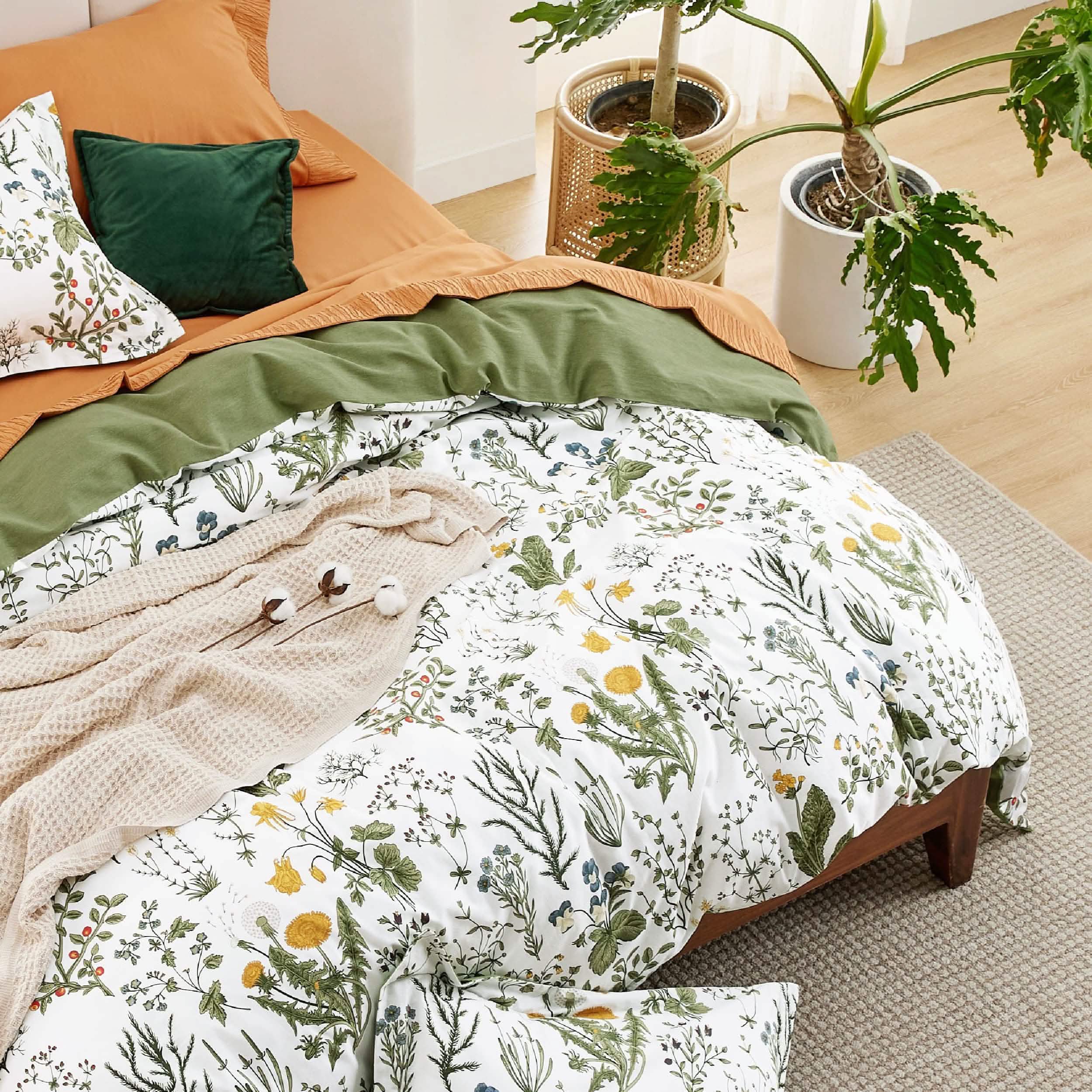 GentleSoft® 100% Cotton Patterned Duvet Cover Set