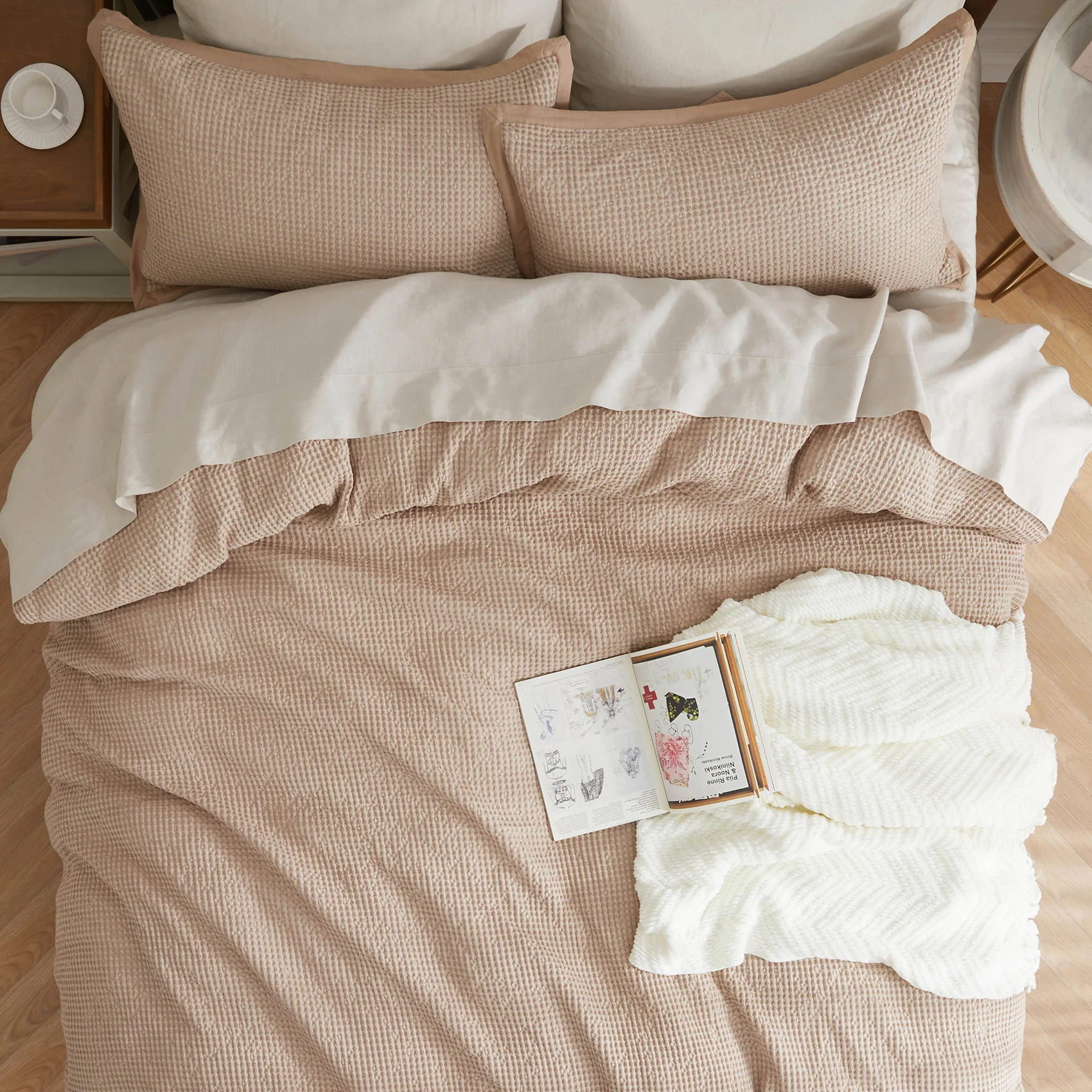 GentleSoft® Cotton Waffle Weave Duvet Cover Set