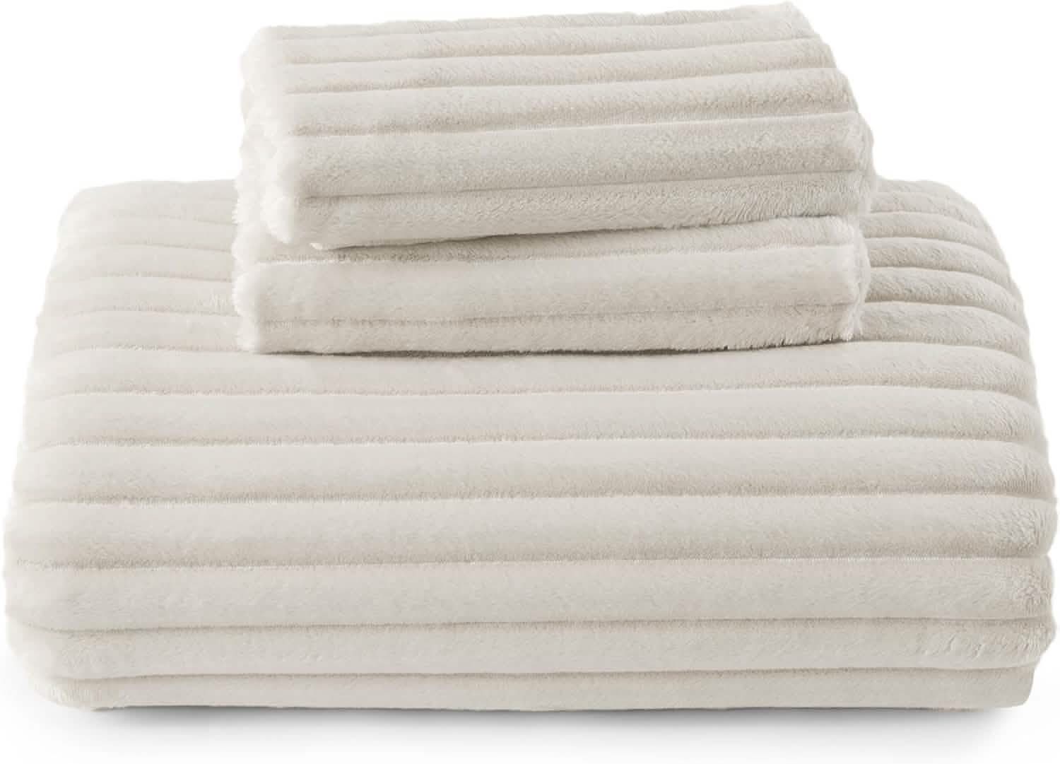 GentleSoft® Striped Flannel Duvet Cover Set