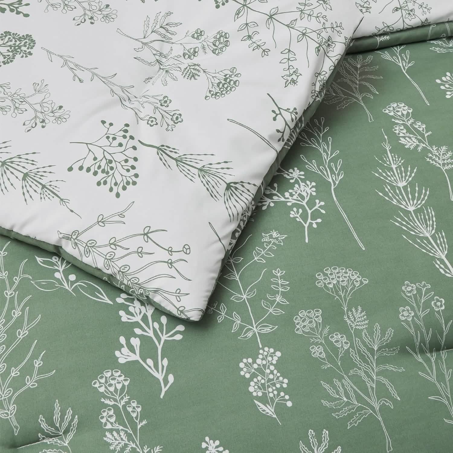 GentleSoft® Reversible Floral Print Comforter Set-2