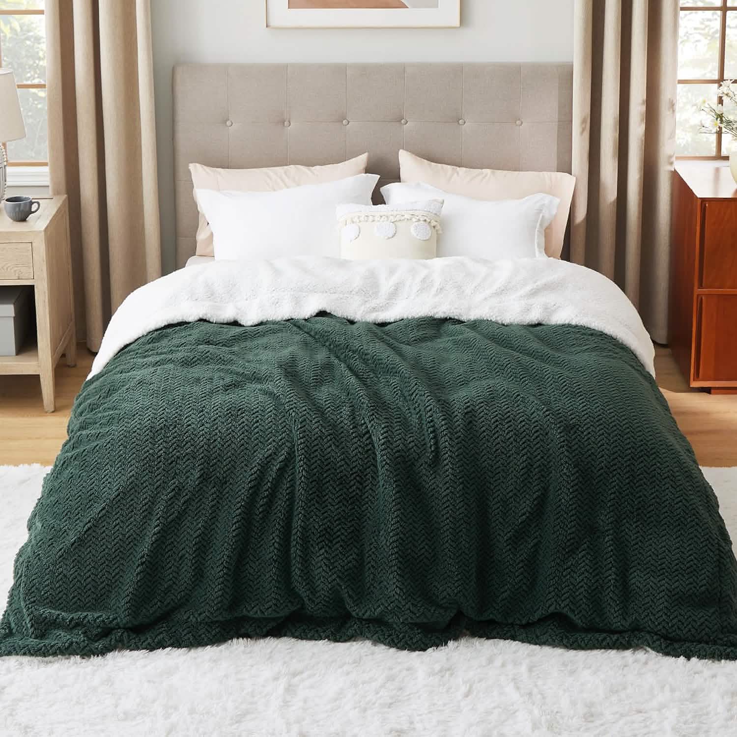 GentleSoft® Chevron Sherpa Fleece Blanket