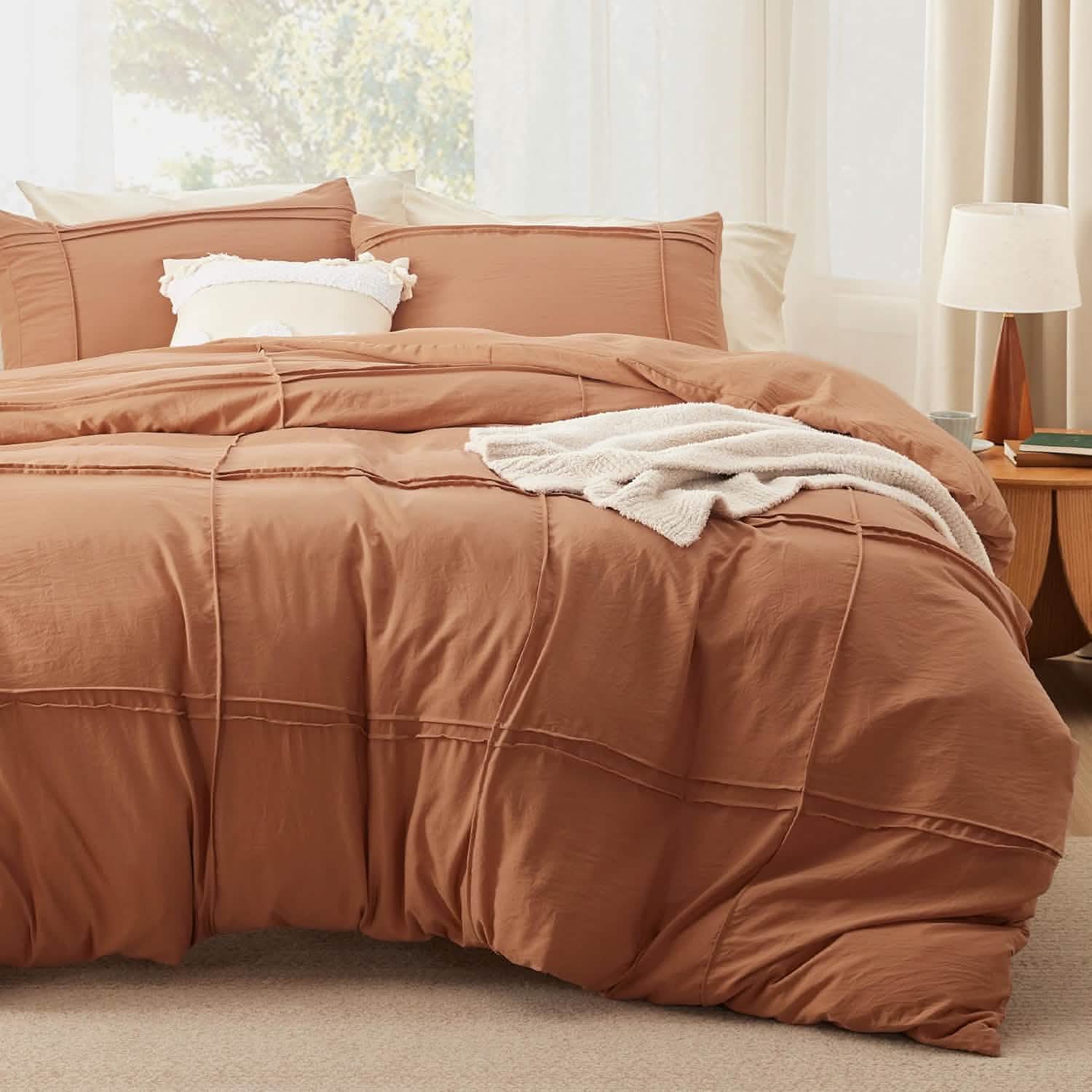 GentleSoft® Striped Tufted Embroidery Duvet Cover Set