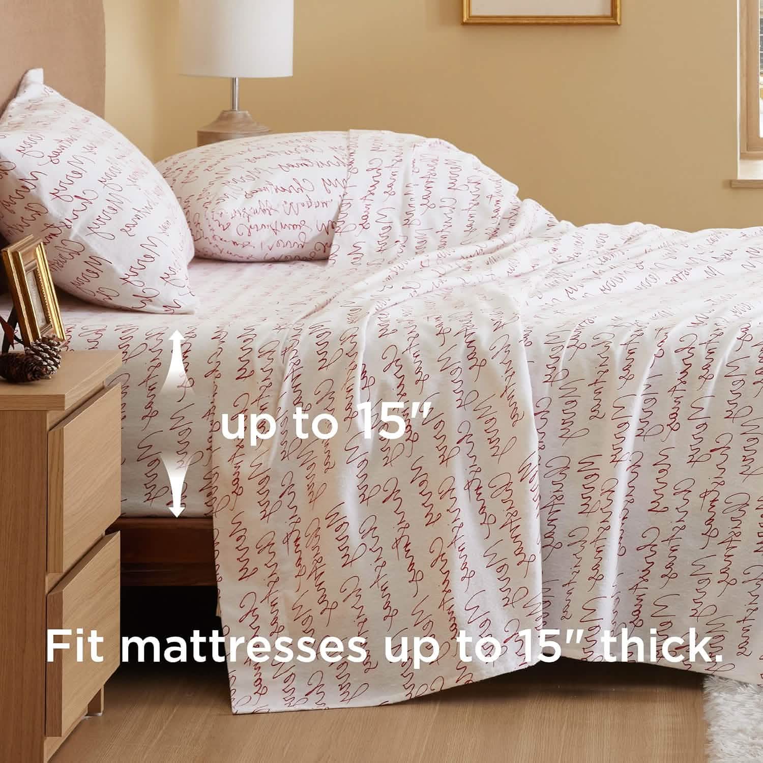 GentleSoft® 100% Cotton Flannel Sheets Burgundy