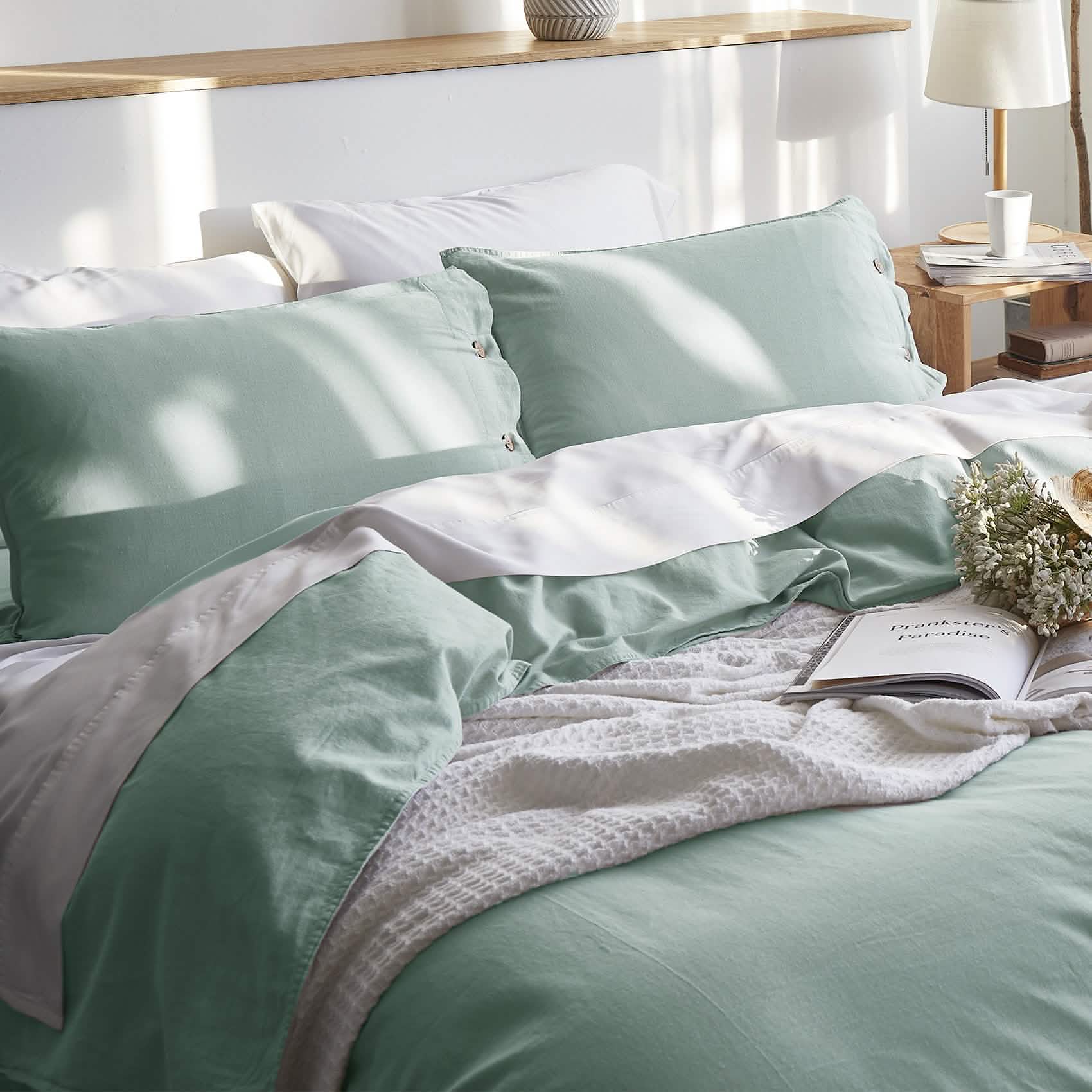 GentleSoft® Cotton Linen Hybrid Duvet Cover Set