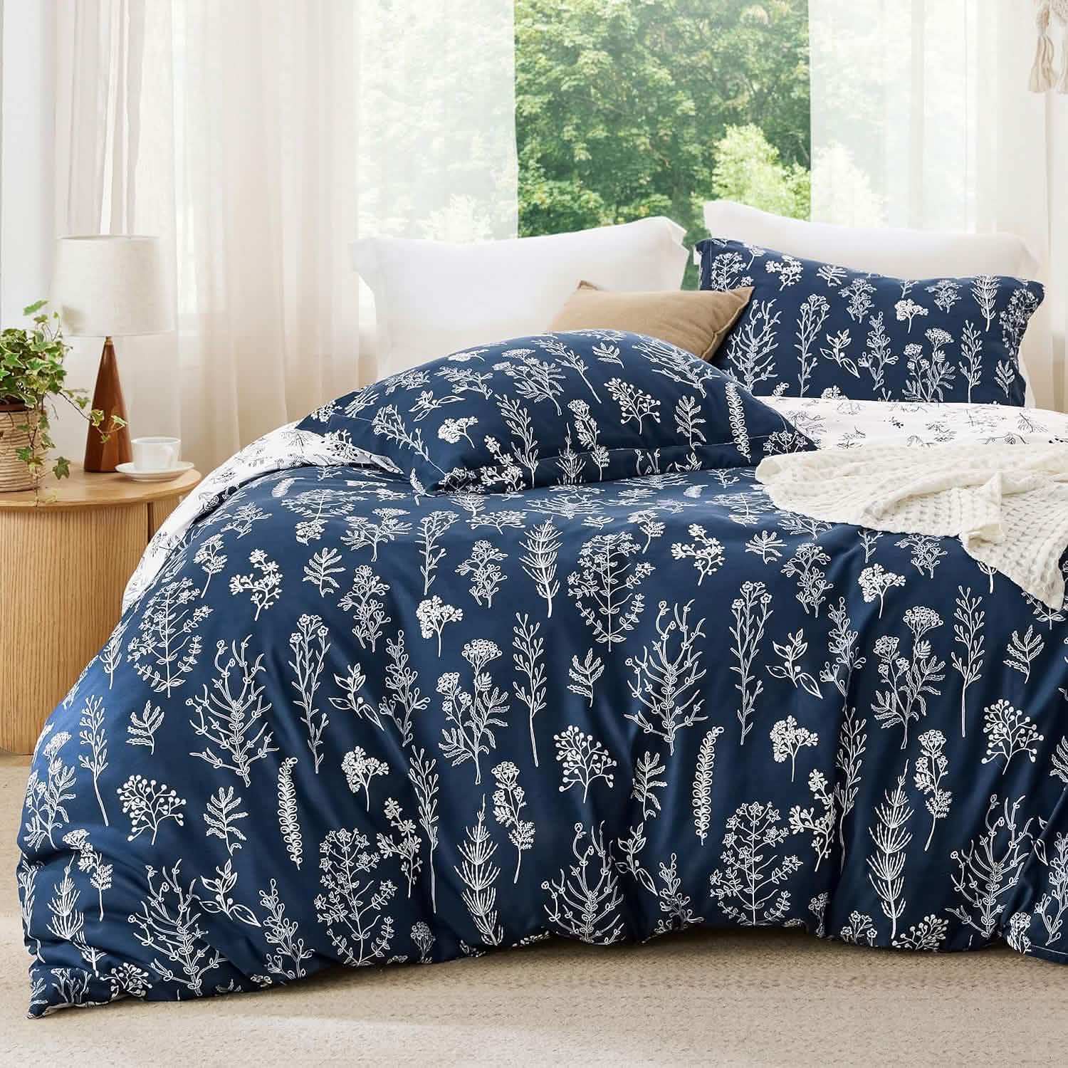GentleSoft® Reversible Floral Print Comforter Set-2
