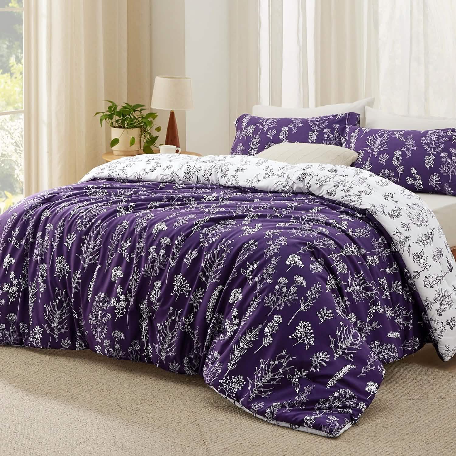 GentleSoft® Reversible Floral Print Comforter Set-2