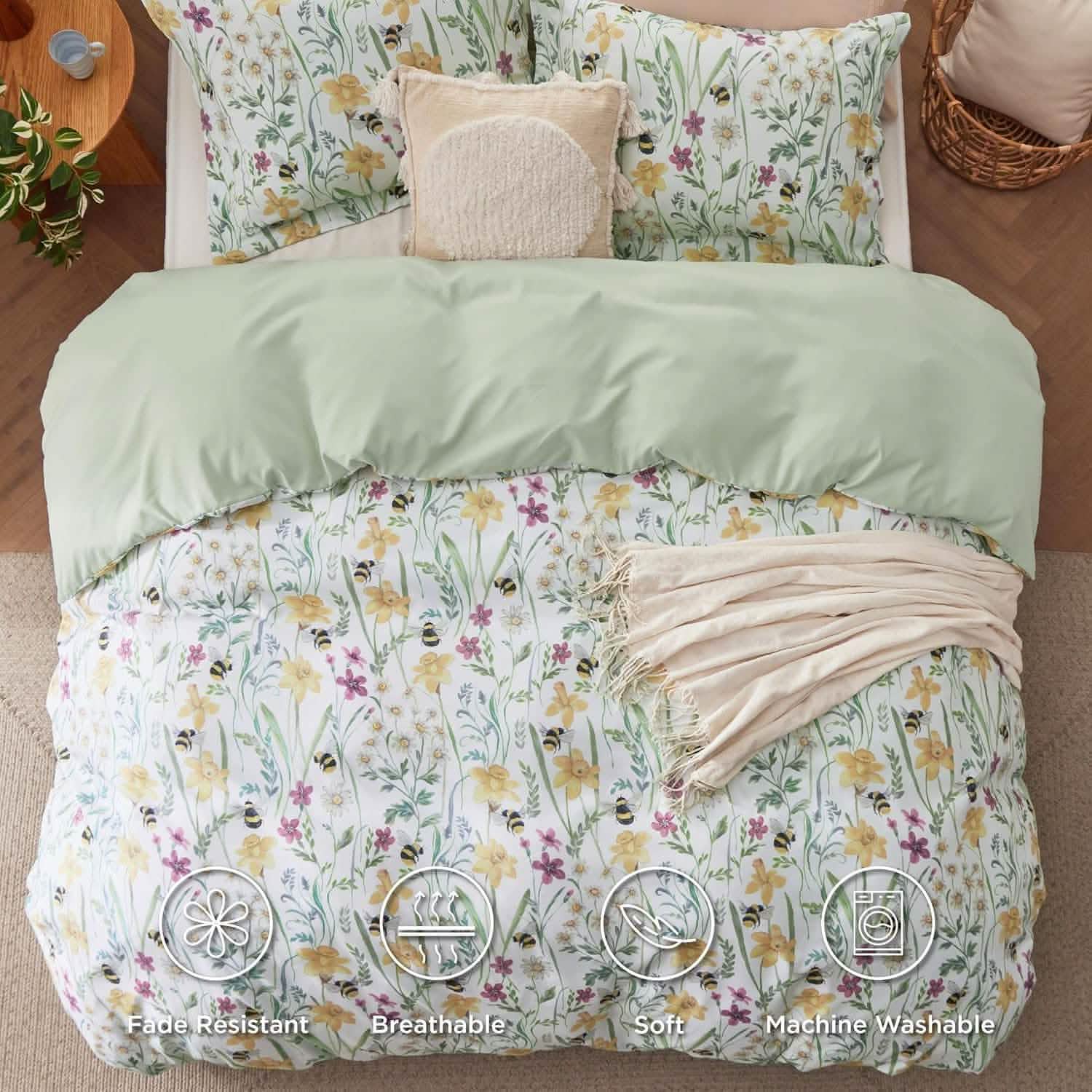 GentleSoft® Reversible Duvet Cover Set