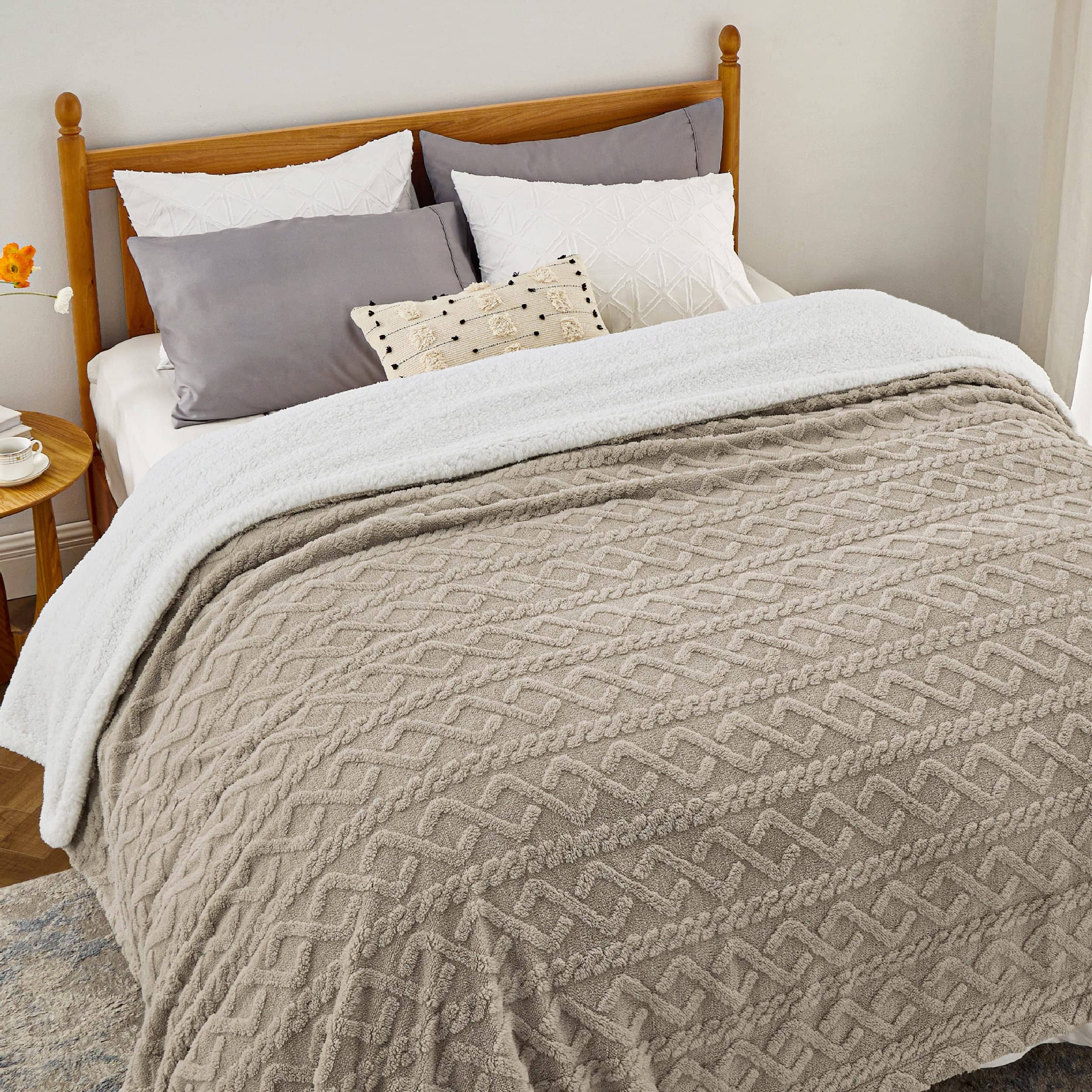 GentleSoft® Sherpa Throw Blanket For Couch