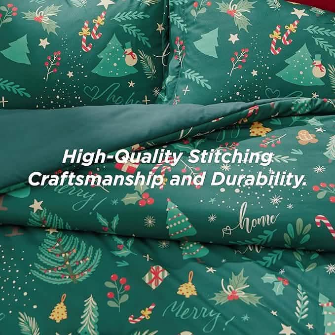 GentleSoft® Christmas Plaid Comforter Set Green