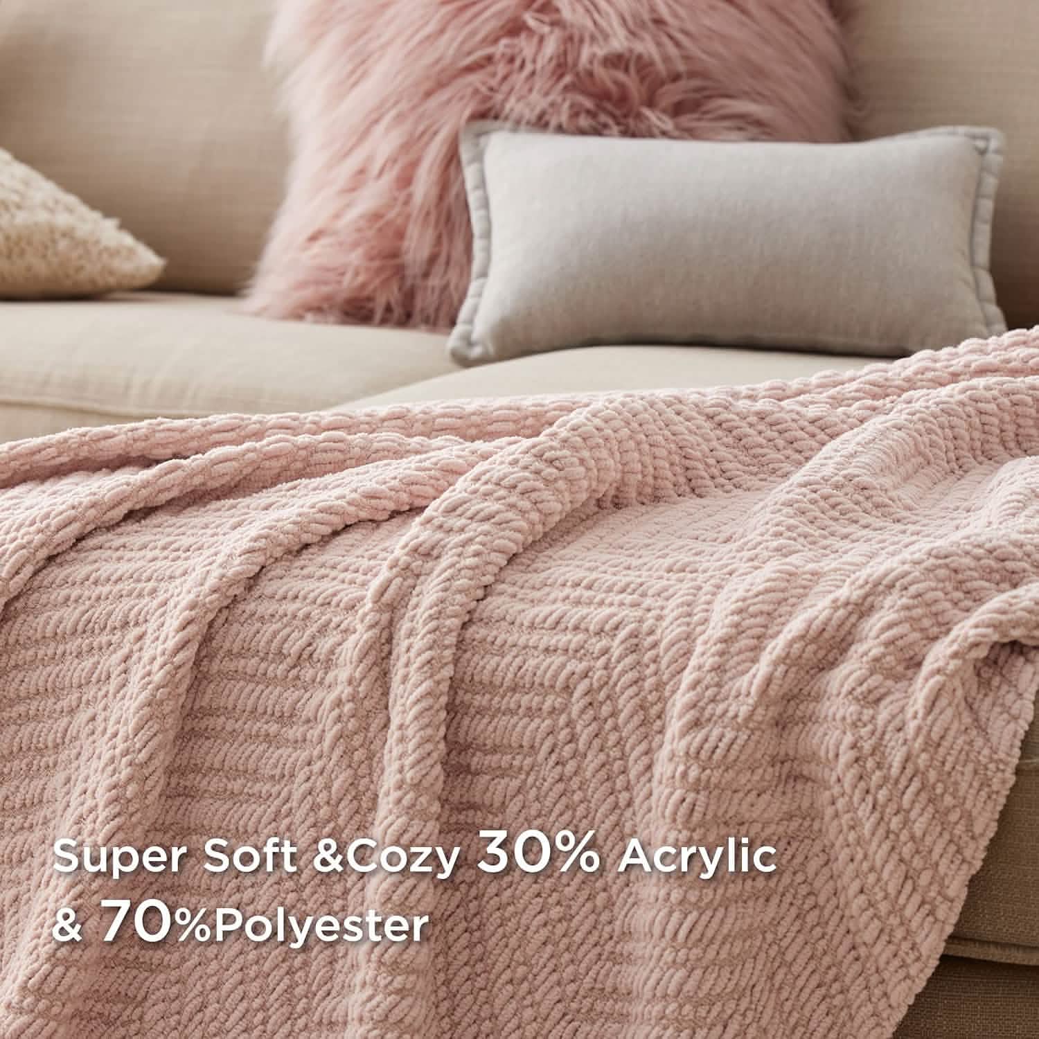 GentleSoft® GentleSoft Versatile Knit Woven Chenille Blanket