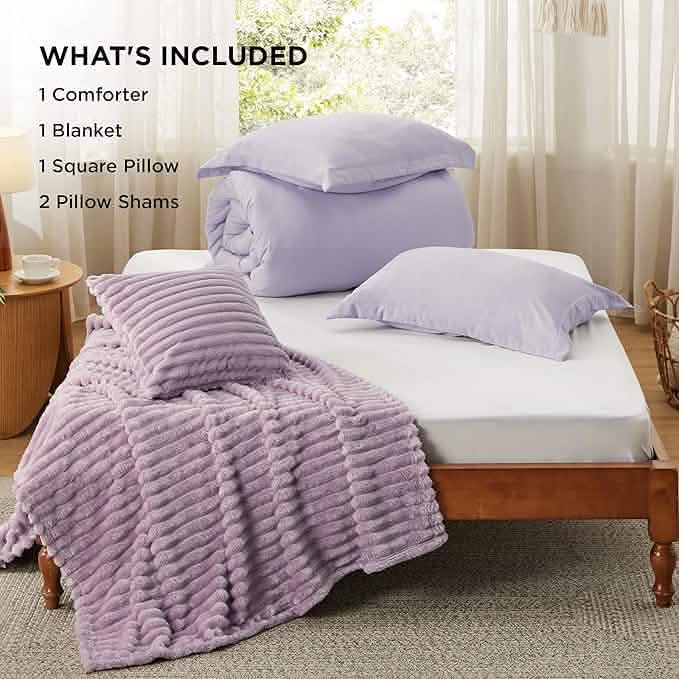 GentleSoft® Checkered Comforter Set Striped