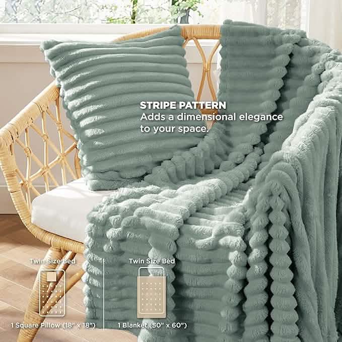 GentleSoft® Checkered Comforter Set Striped