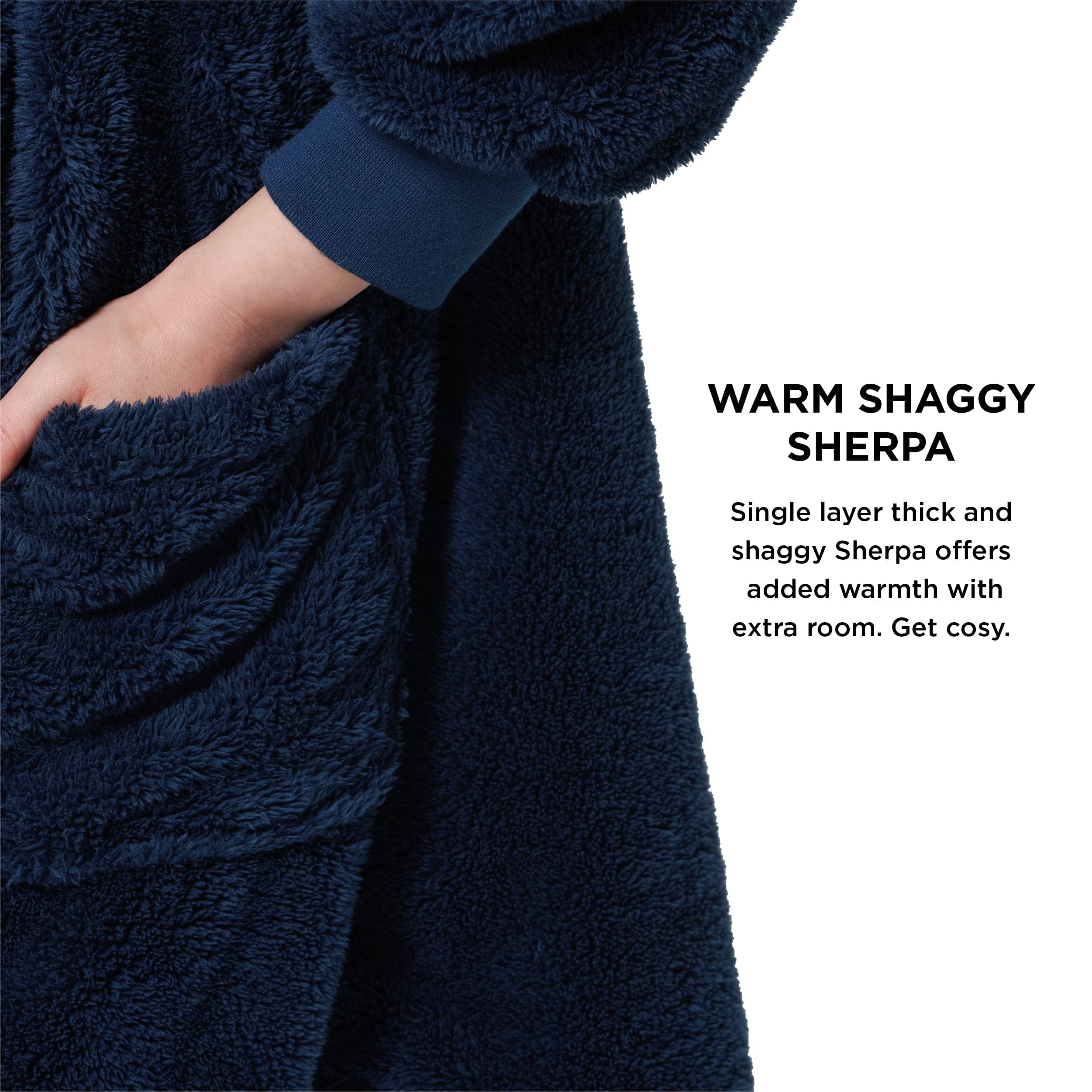 GentleSoft® Shaggy Sherpa Blanket Hoodie