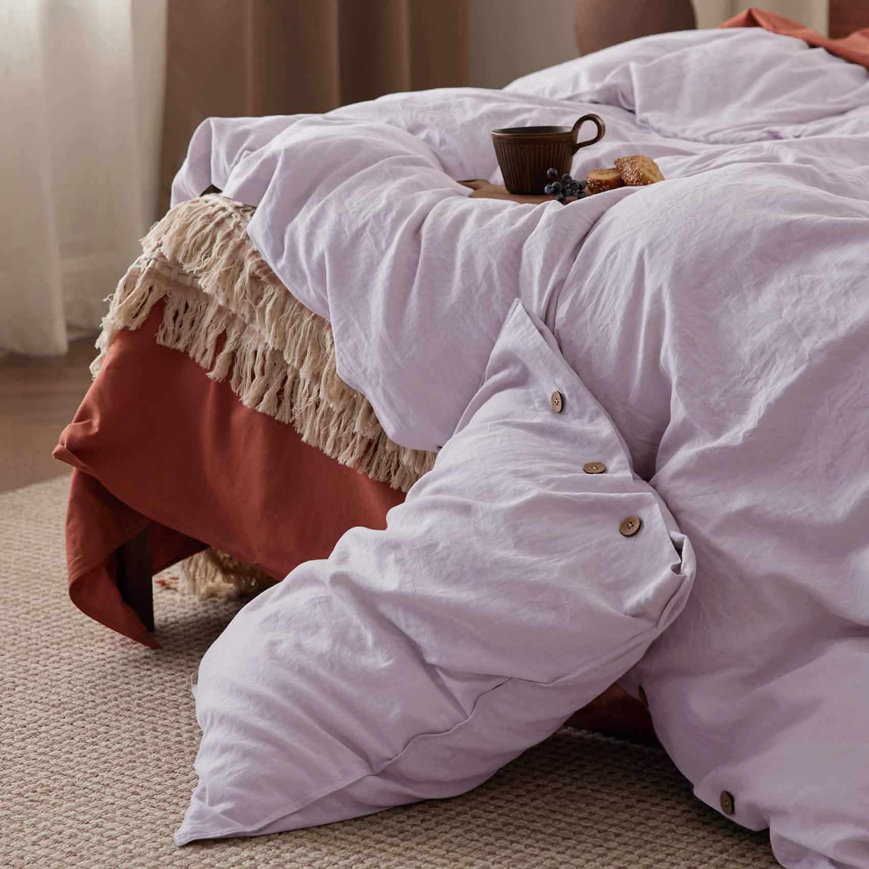 GentleSoft® Cotton Linen Hybrid Duvet Cover Set