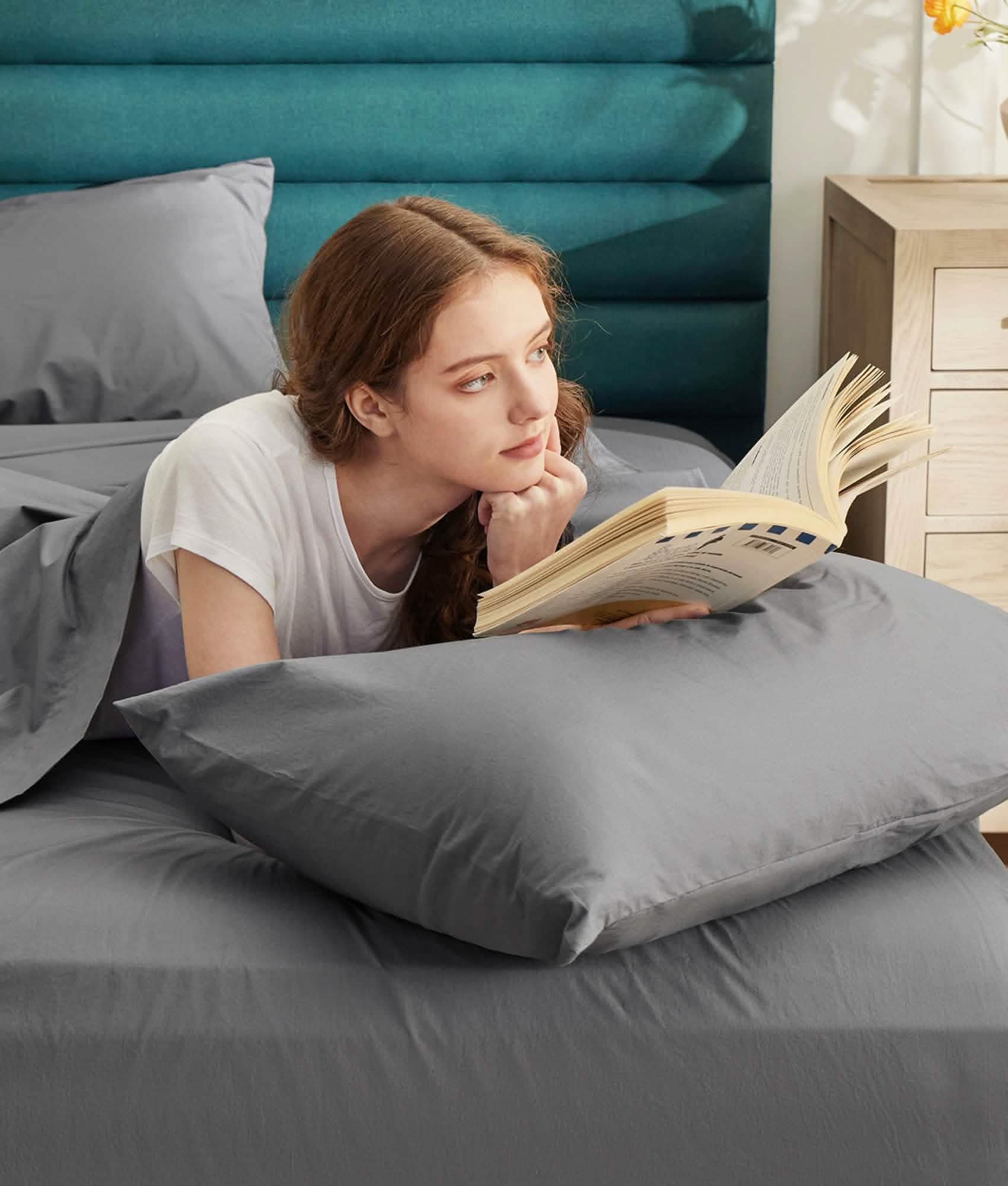 GentleSoft® Cotton Percale Weave Sheet Set