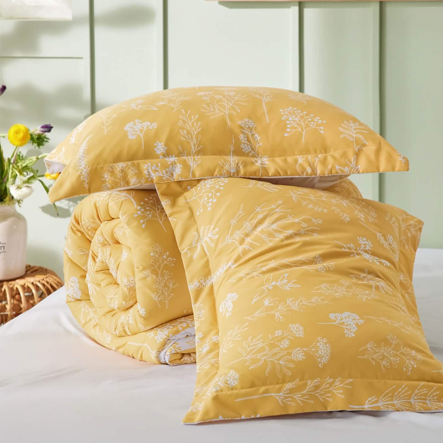 GentleSoft® Reversible Floral Print Comforter Set-2