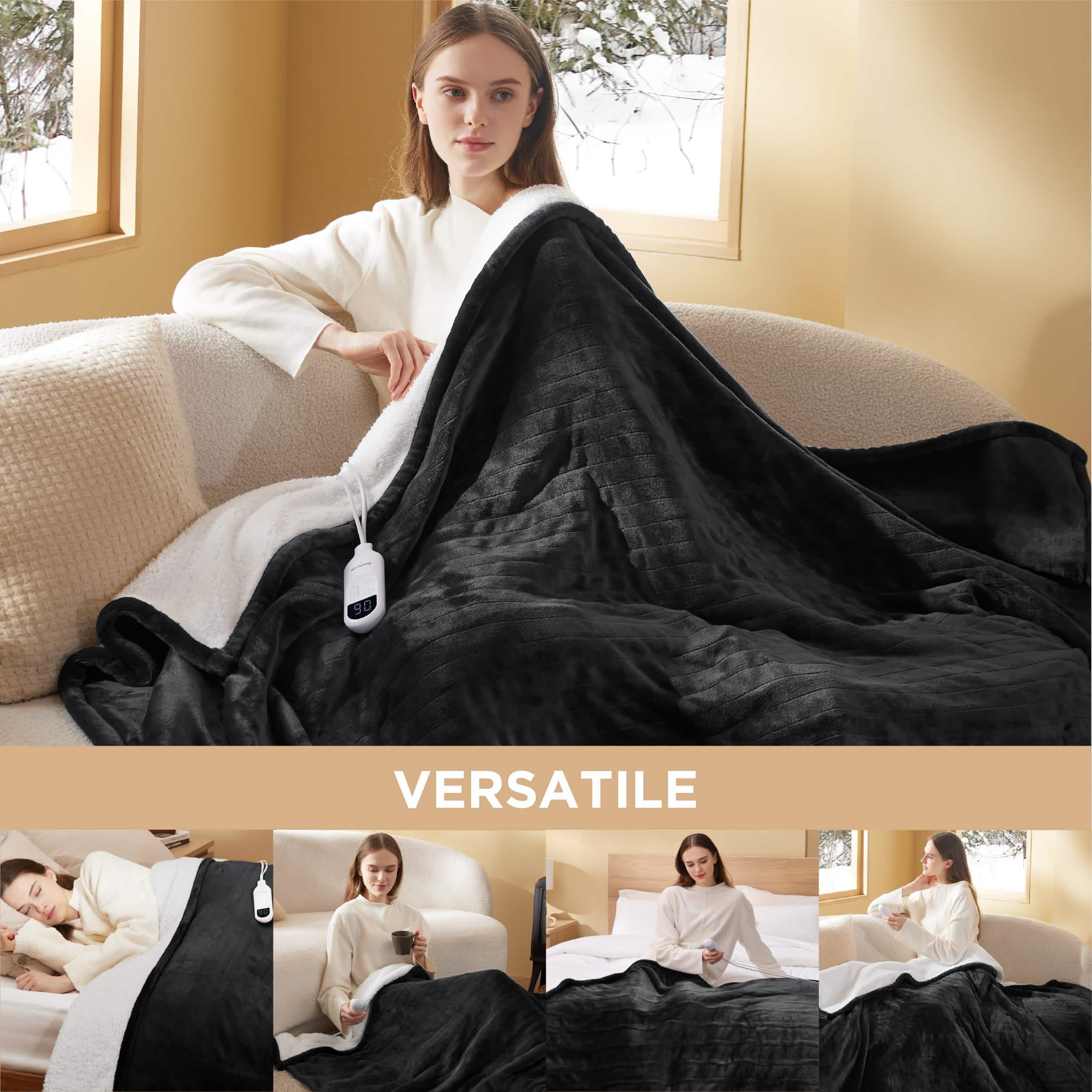 GentleSoft® Solid Flannel Heated Blanket