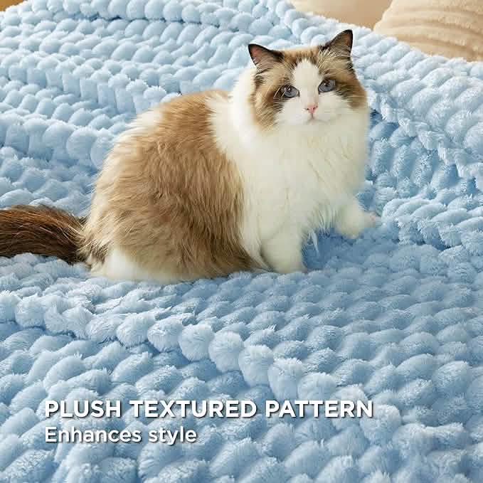 GentleSoft® Textured Bubble Flannel Fleece Blanket