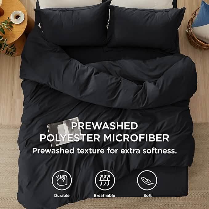 GentleSoft® Prewashed Microfiber Duvet Cover Set