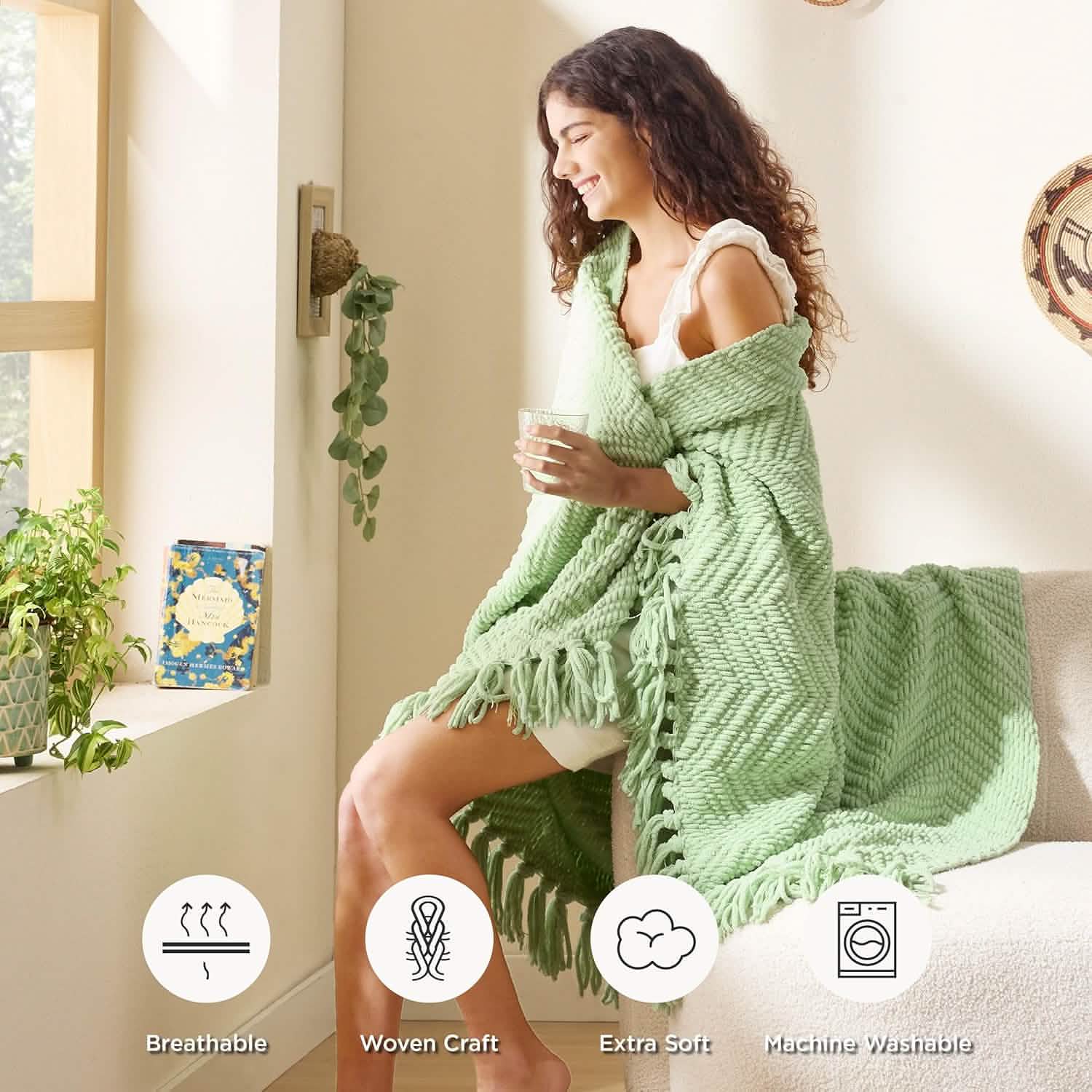 GentleSoft® GentleSoft Versatile Knit Woven Chenille Blanket