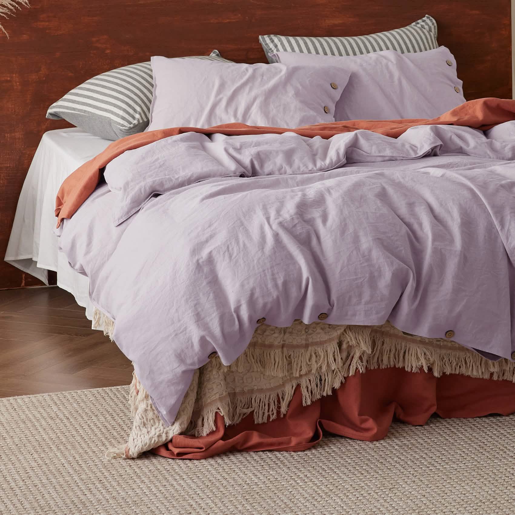 GentleSoft® Cotton Linen Hybrid Duvet Cover Set