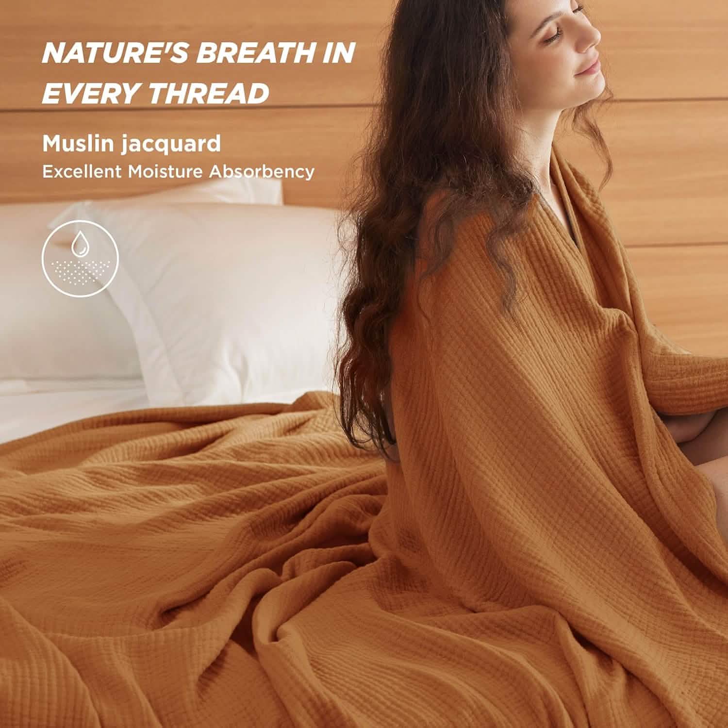 GentleSoft® 100% Cotton Gauze Spring Throw Blanket