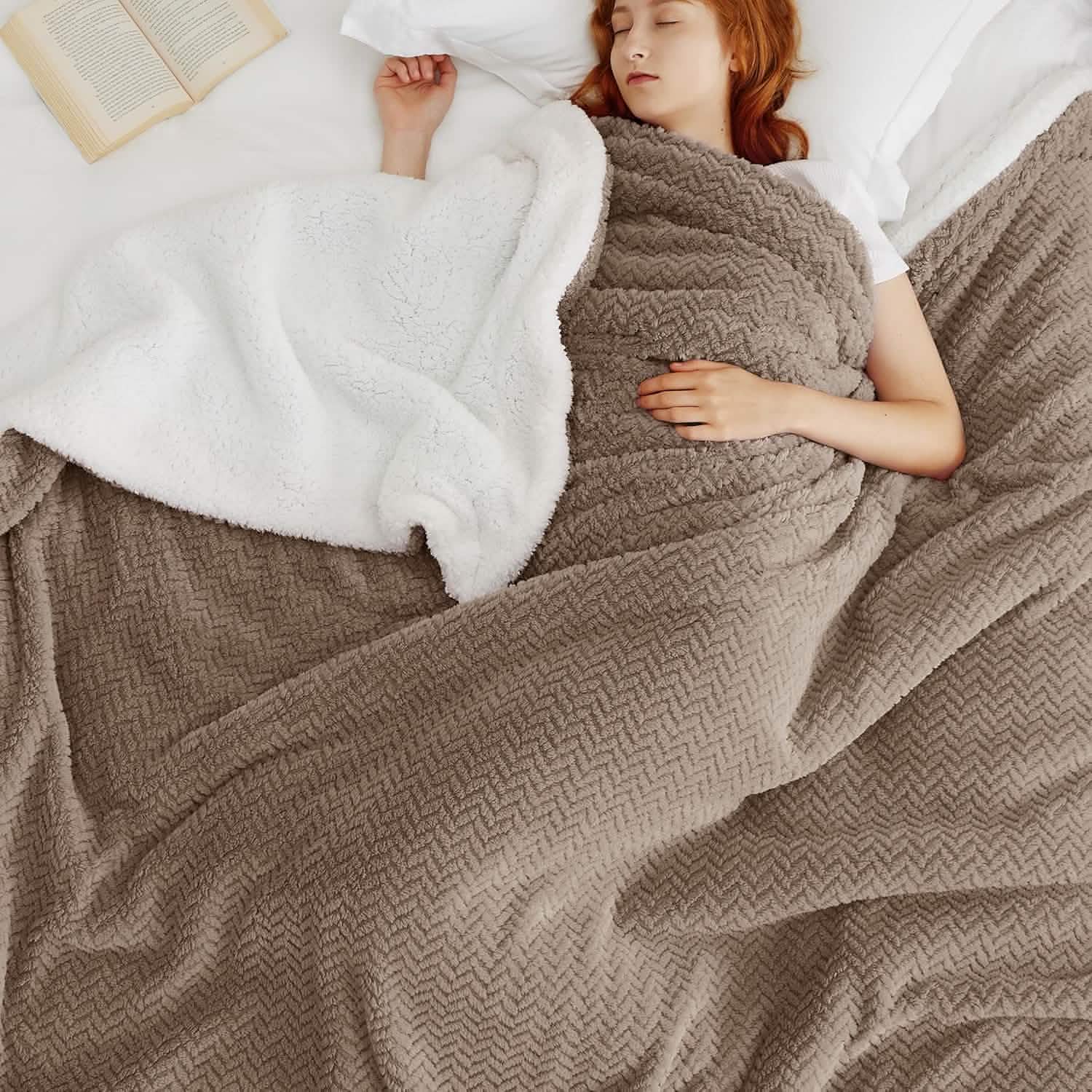 GentleSoft® Chevron Sherpa Fleece Blanket