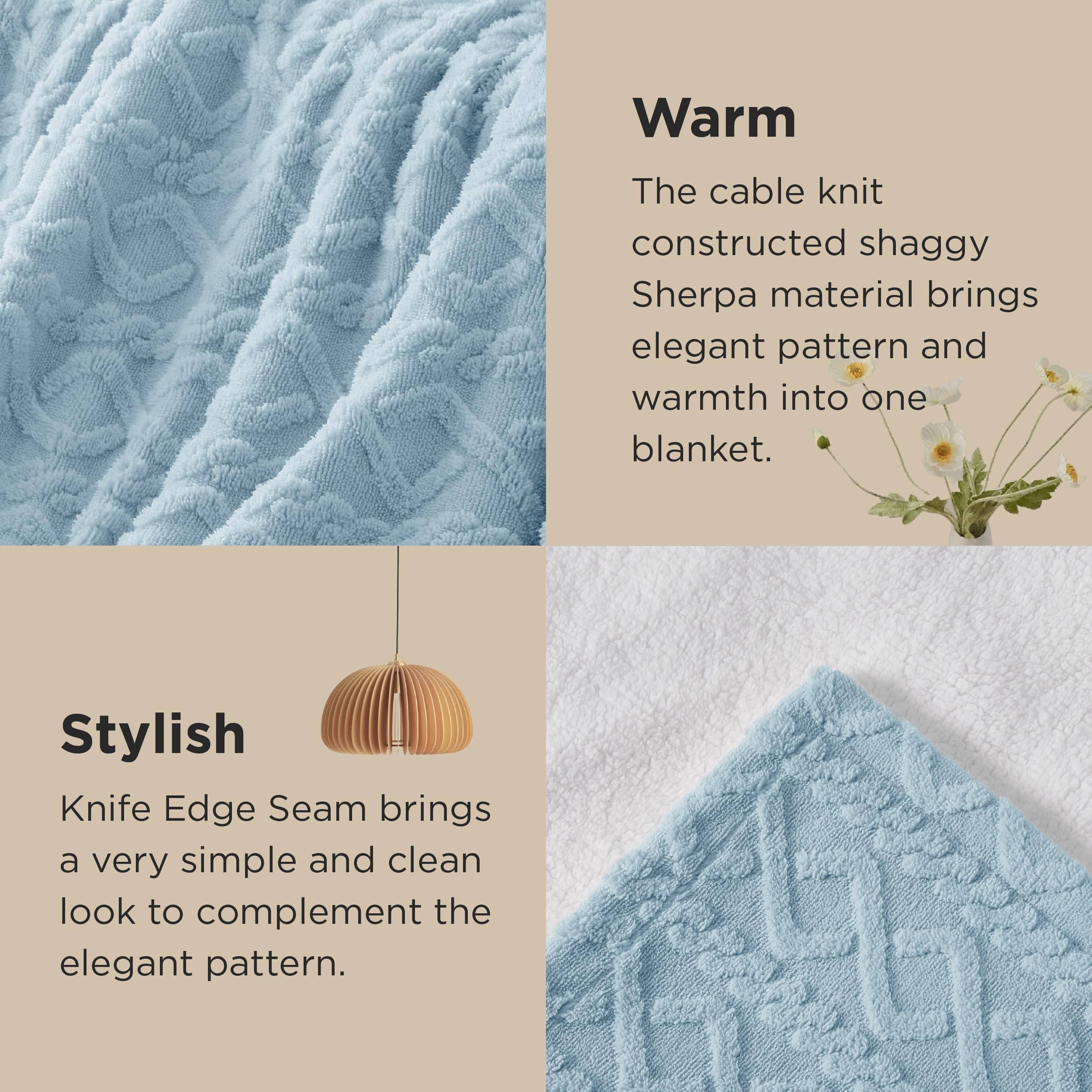 GentleSoft® Sherpa Throw Blanket For Couch