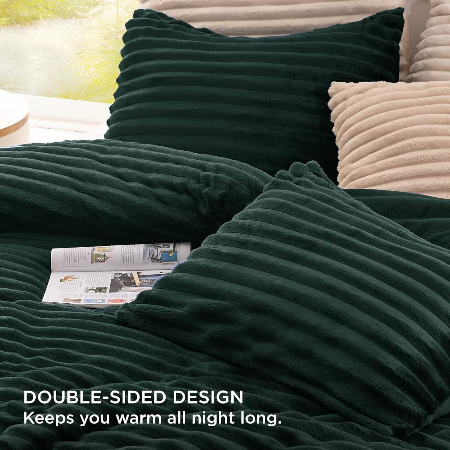 GentleSoft® Striped Flannel Comforter Set
