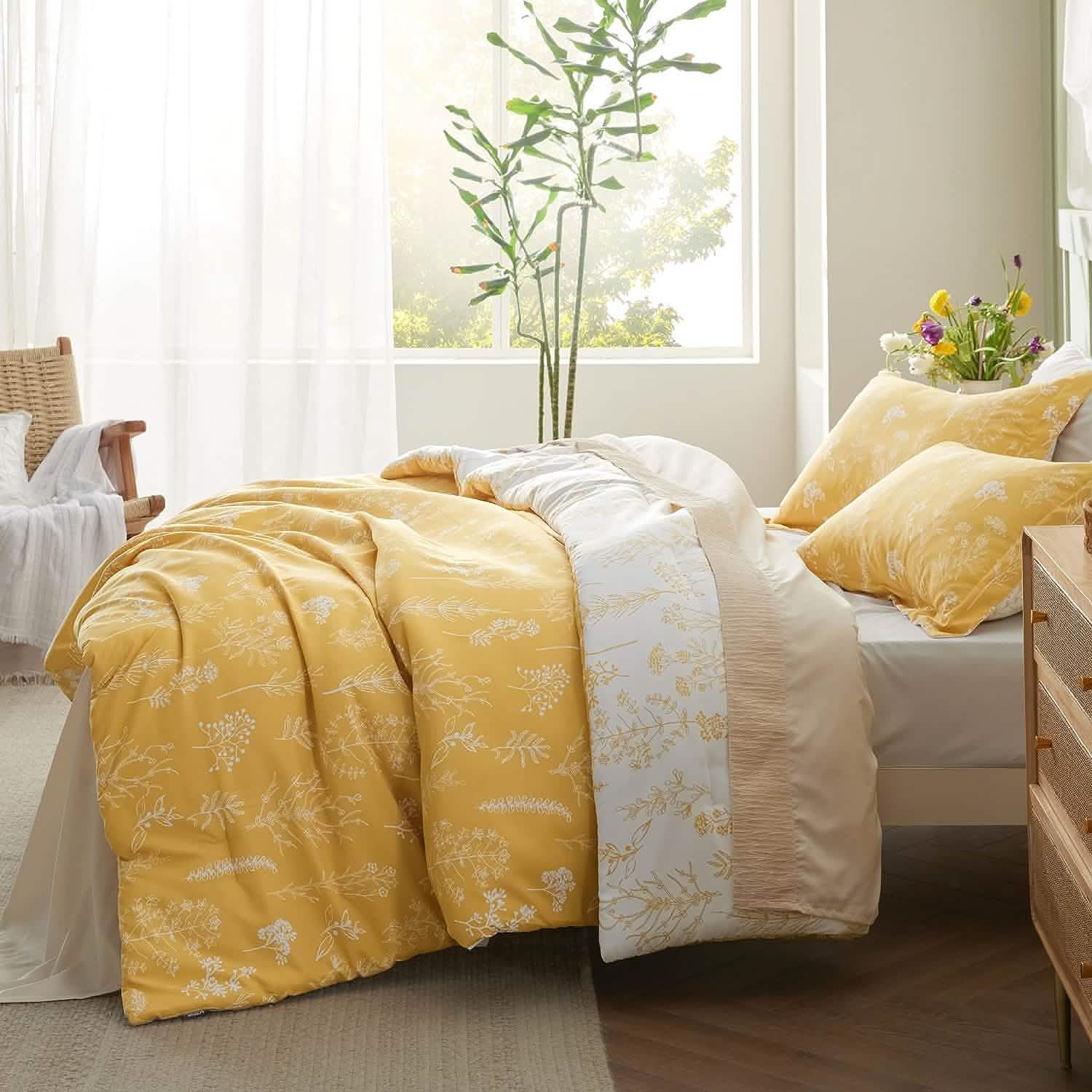 GentleSoft® Reversible Floral Print Comforter Set-2