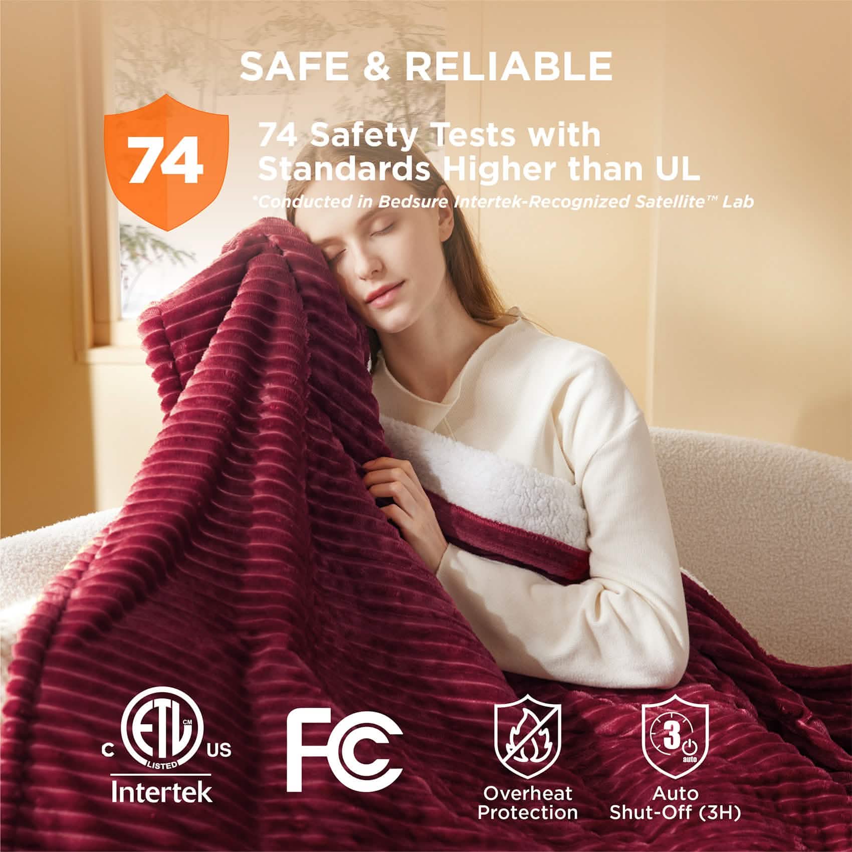 GentleSoft® Ribbed Heated Blanket