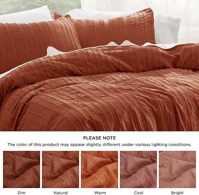 GentleSoft® Striped Tufted Embroidery Duvet Cover Set