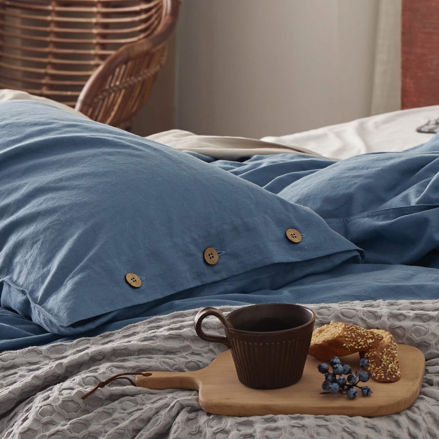 GentleSoft® Cotton Linen Hybrid Duvet Cover Set