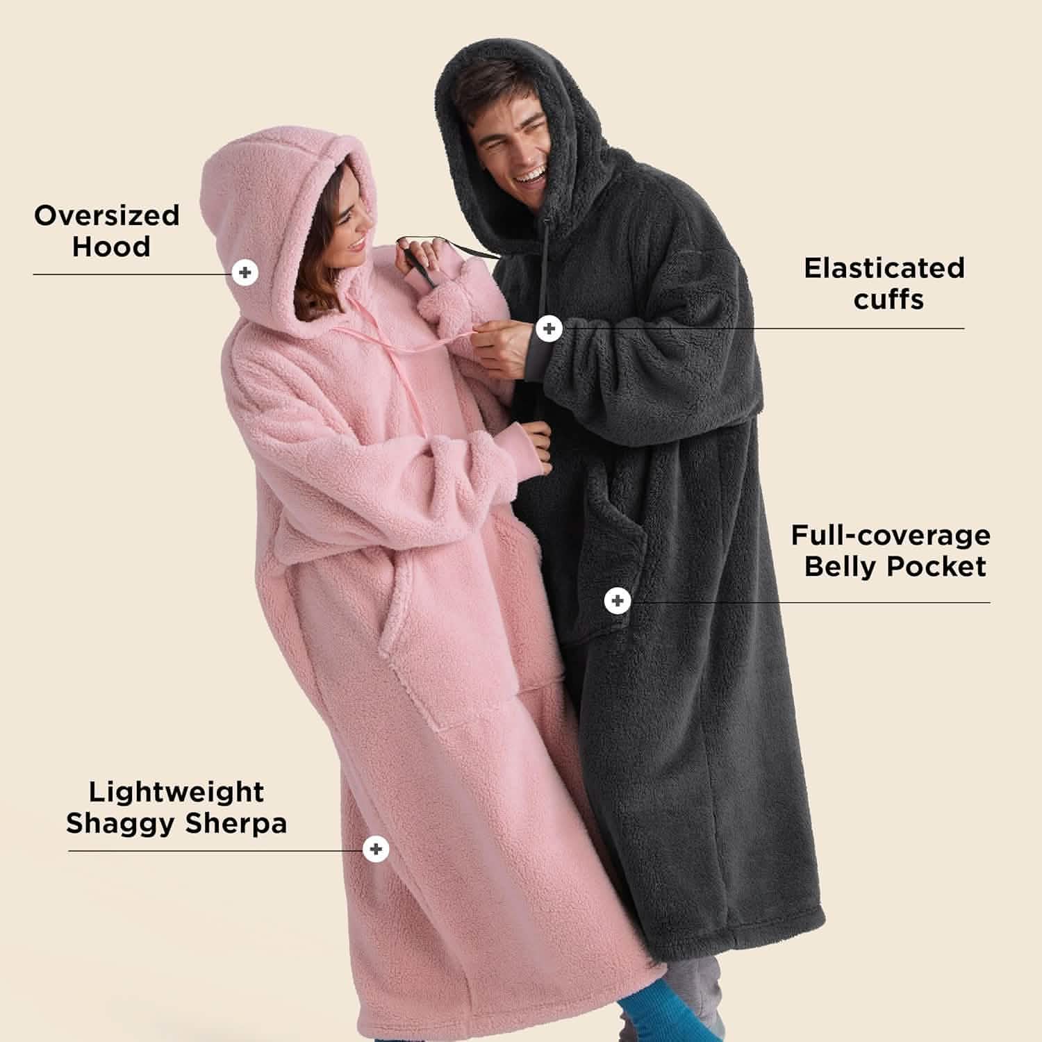GentleSoft® Ultra Soft Long Shaggy Sherpa Hooded Blanket