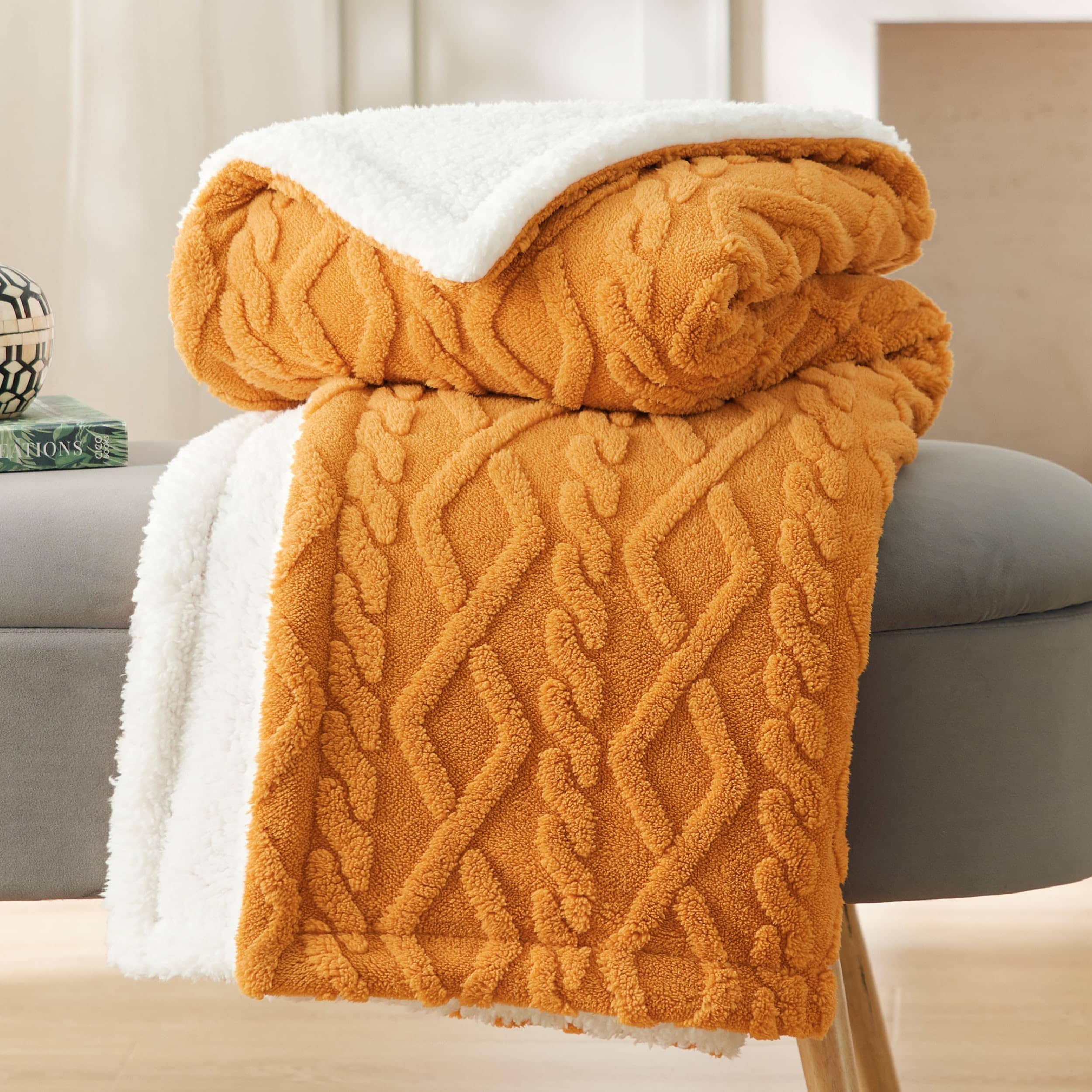 GentleSoft® Sherpa Throw Blanket For Couch
