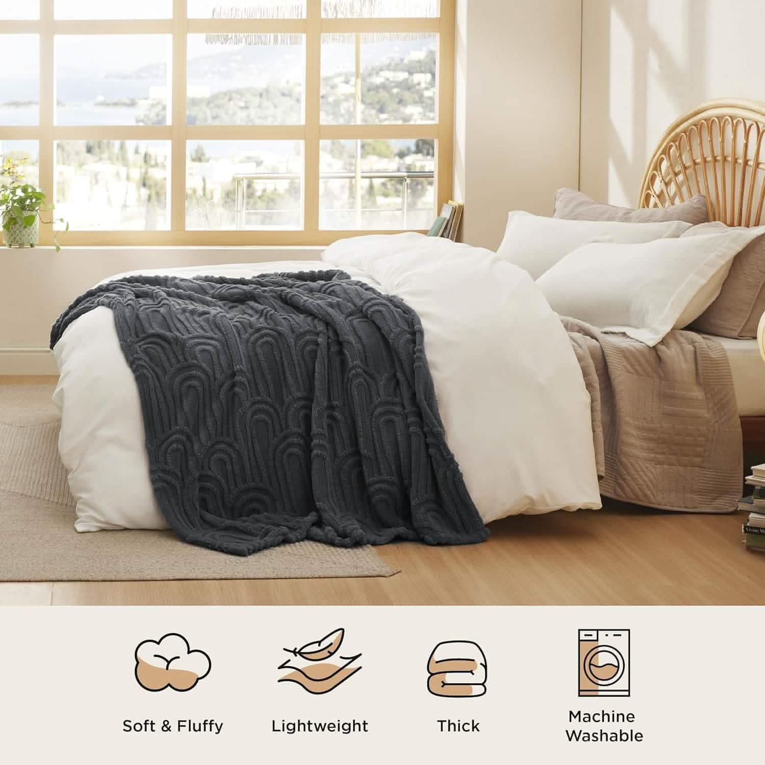GentleSoft® Arch Shaggy Sherpa Fleece Blanket