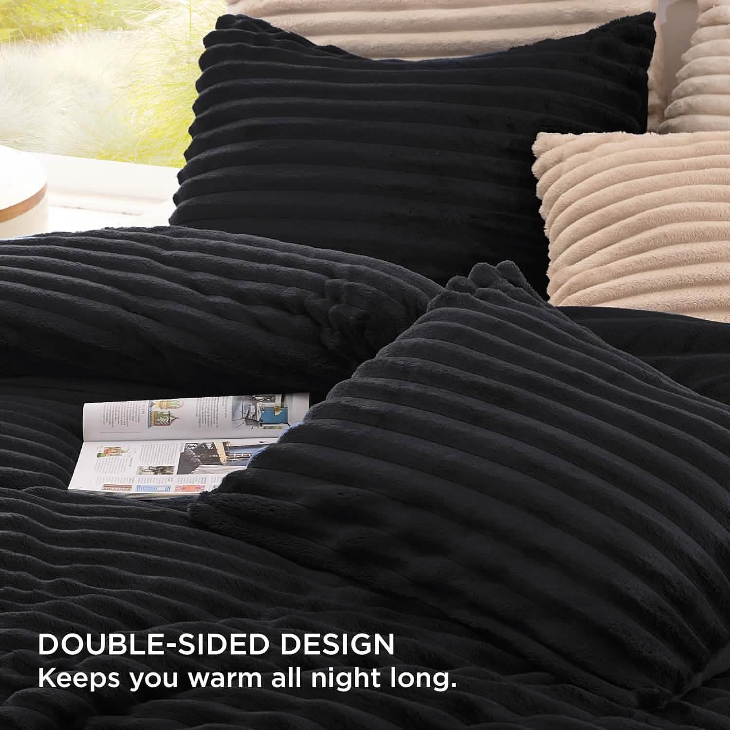 GentleSoft® Striped Flannel Comforter Set