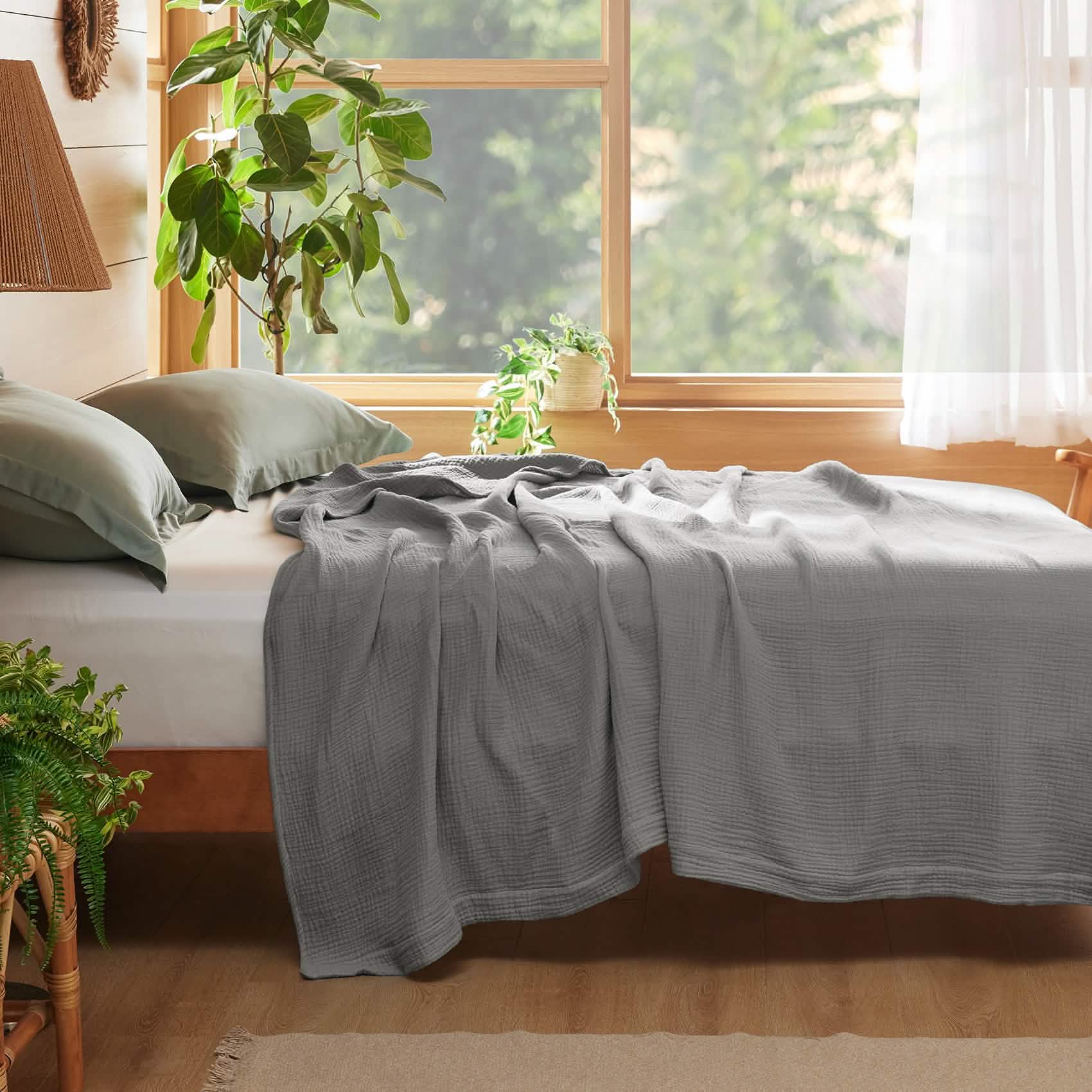 GentleSoft® 100% Cotton Gauze Spring Throw Blanket