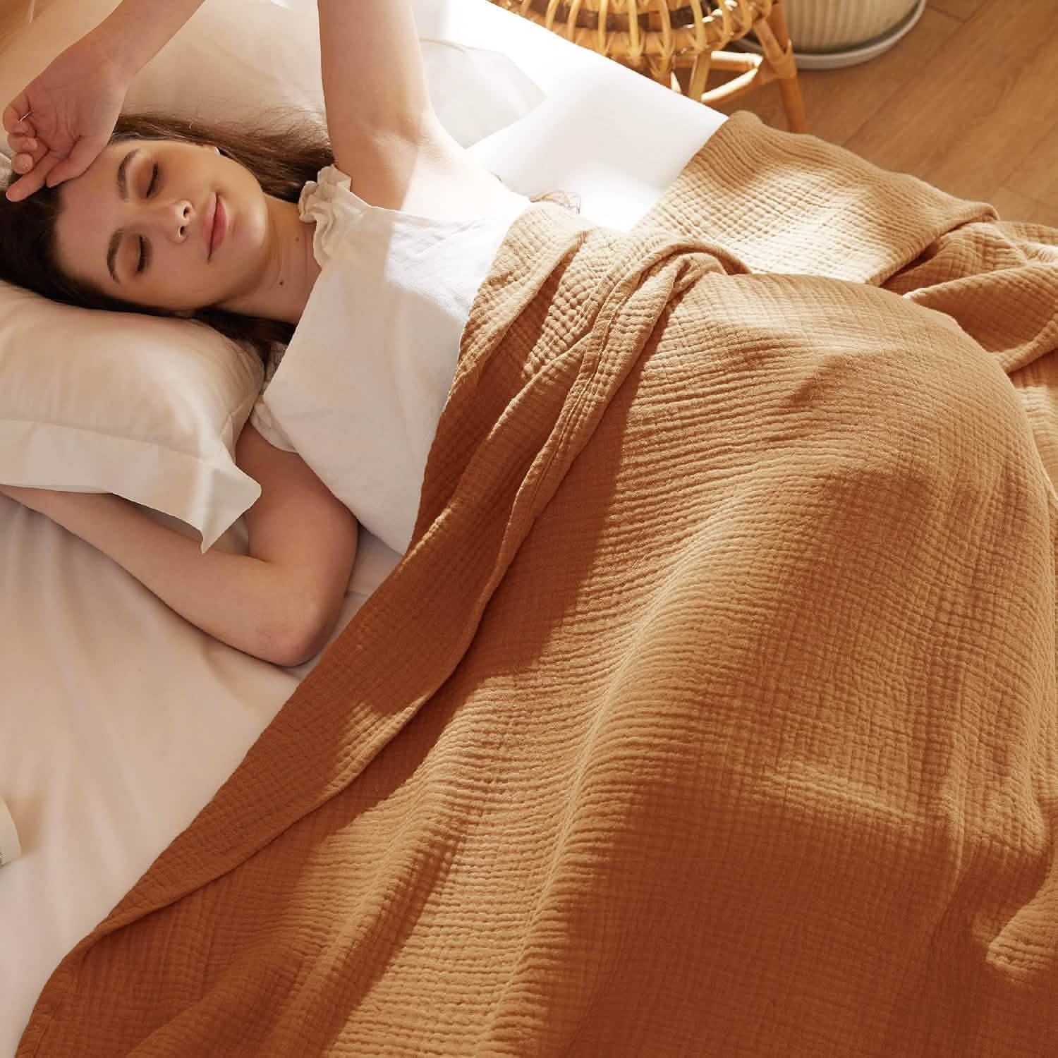 GentleSoft® 100% Cotton Gauze Spring Throw Blanket