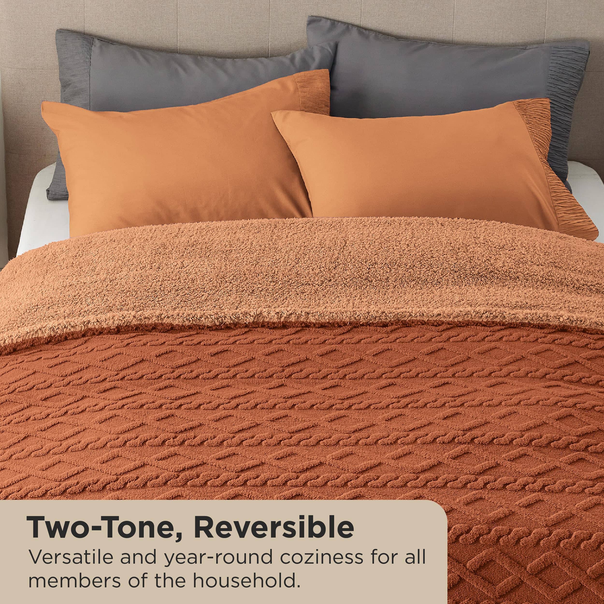 GentleSoft® Sherpa Throw Blanket For Couch