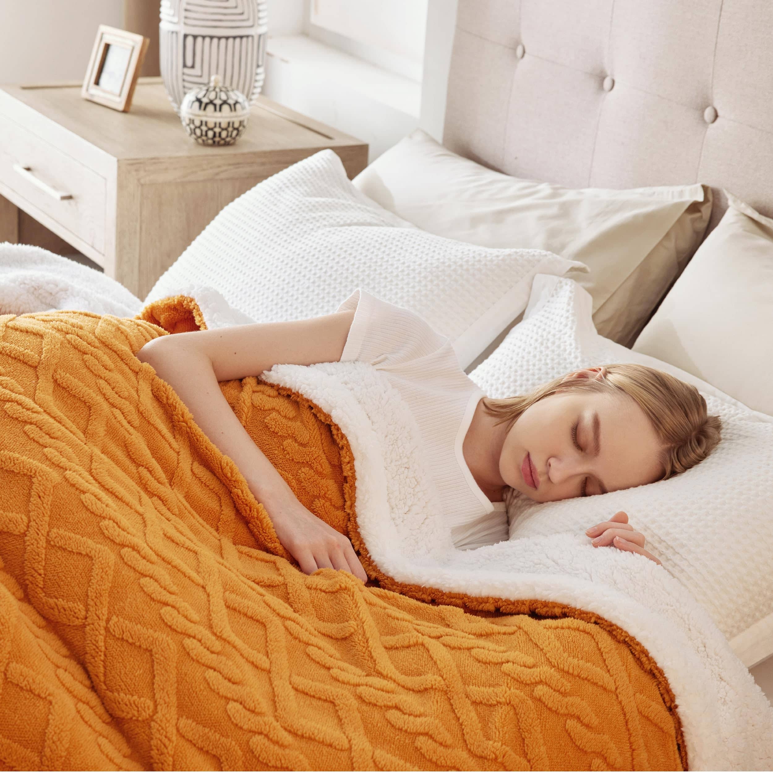 GentleSoft® Sherpa Throw Blanket For Couch