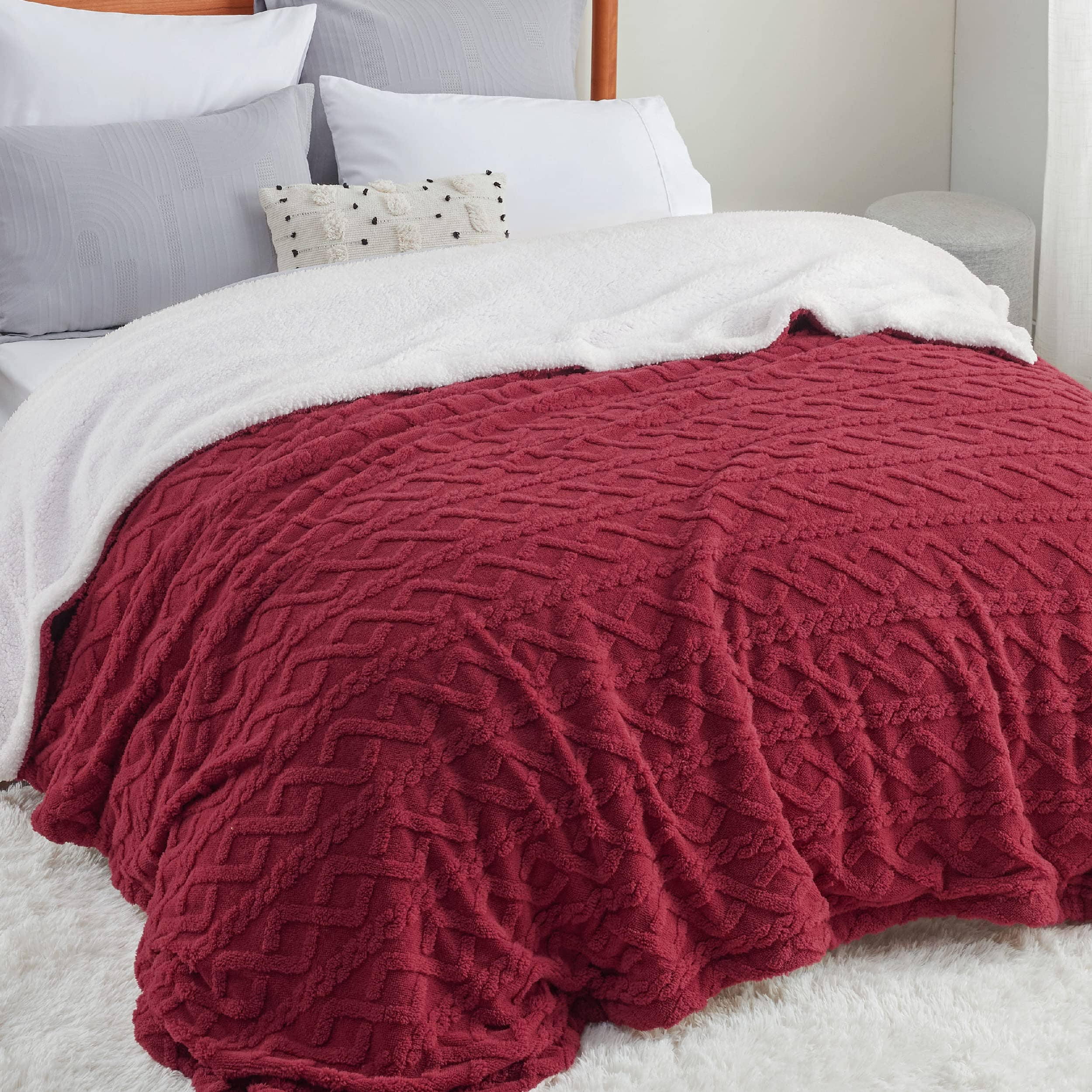 GentleSoft® Sherpa Throw Blanket For Couch