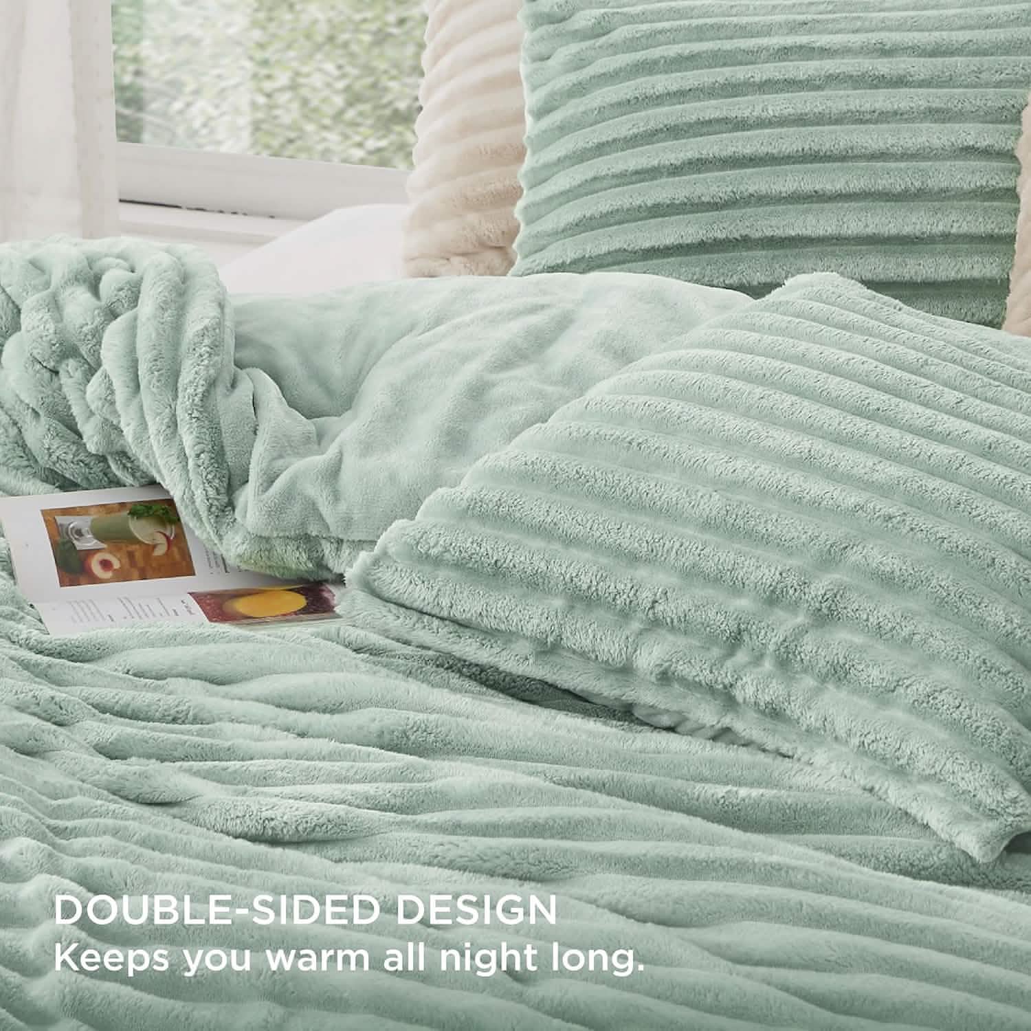 GentleSoft® Striped Flannel Comforter Set