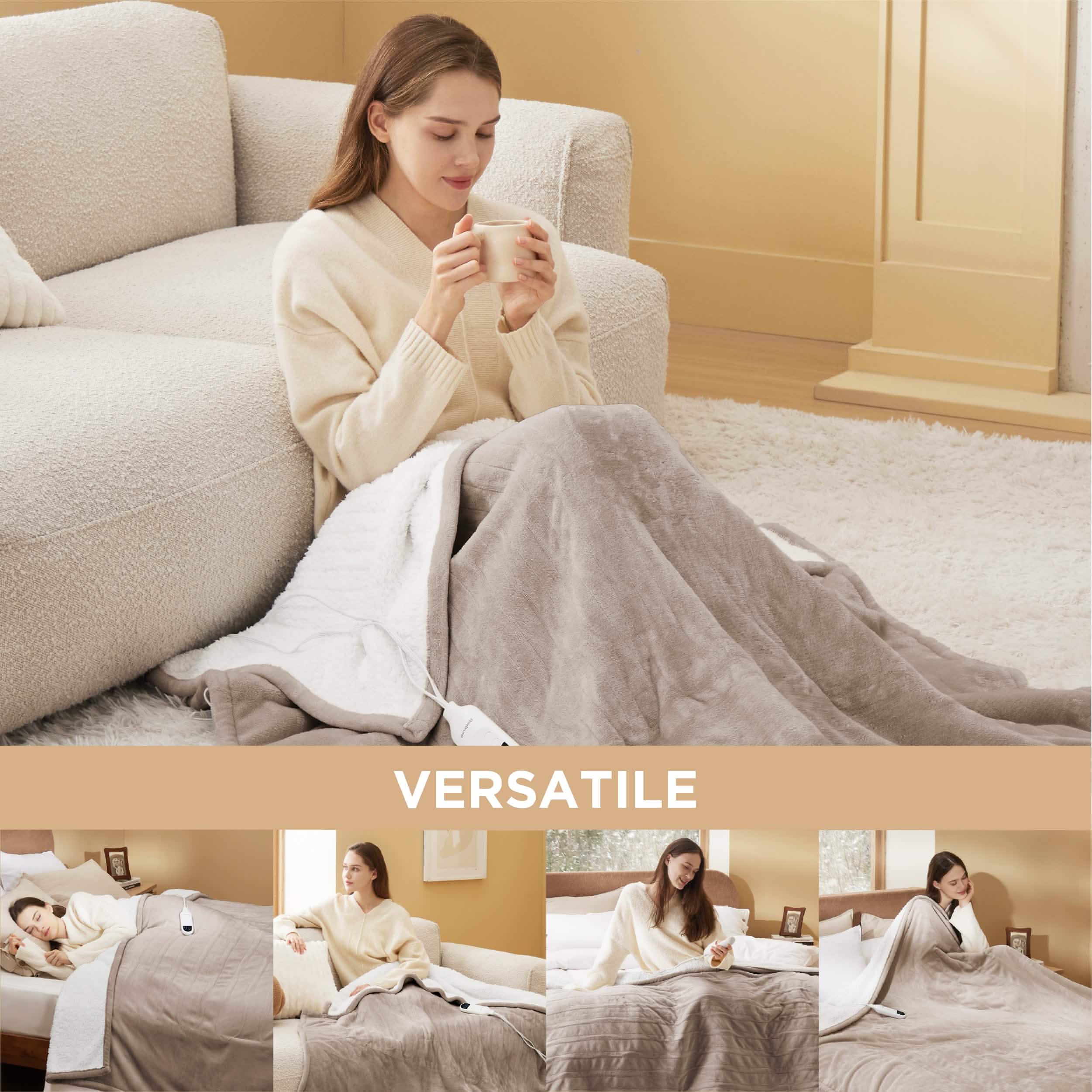 GentleSoft® Solid Flannel Heated Blanket