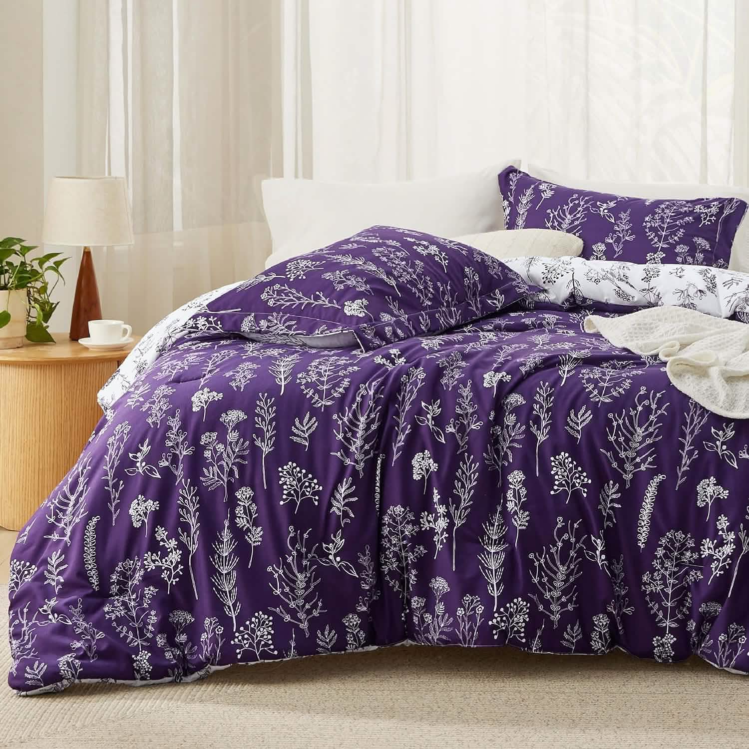 GentleSoft® Reversible Floral Print Comforter Set-2