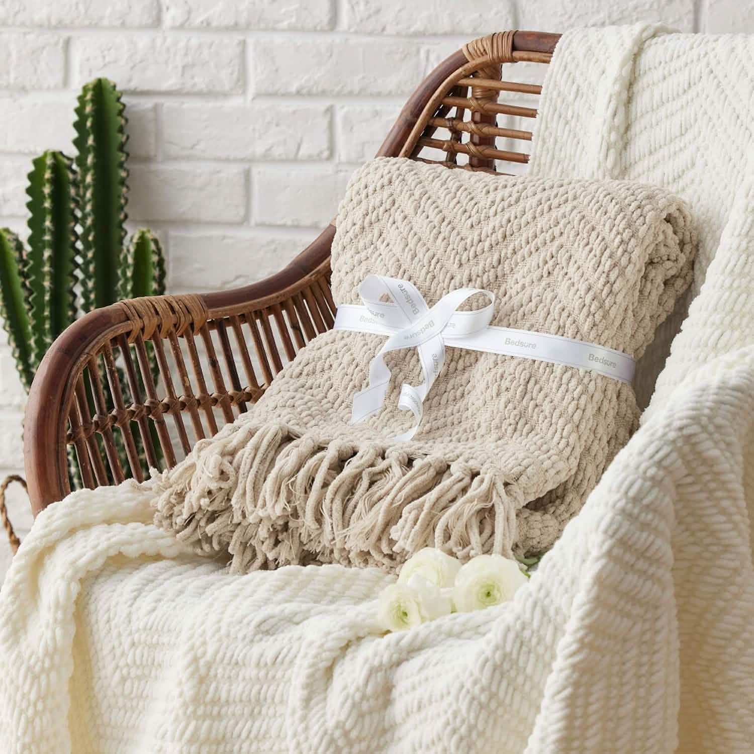 GentleSoft® GentleSoft Versatile Knit Woven Chenille Blanket